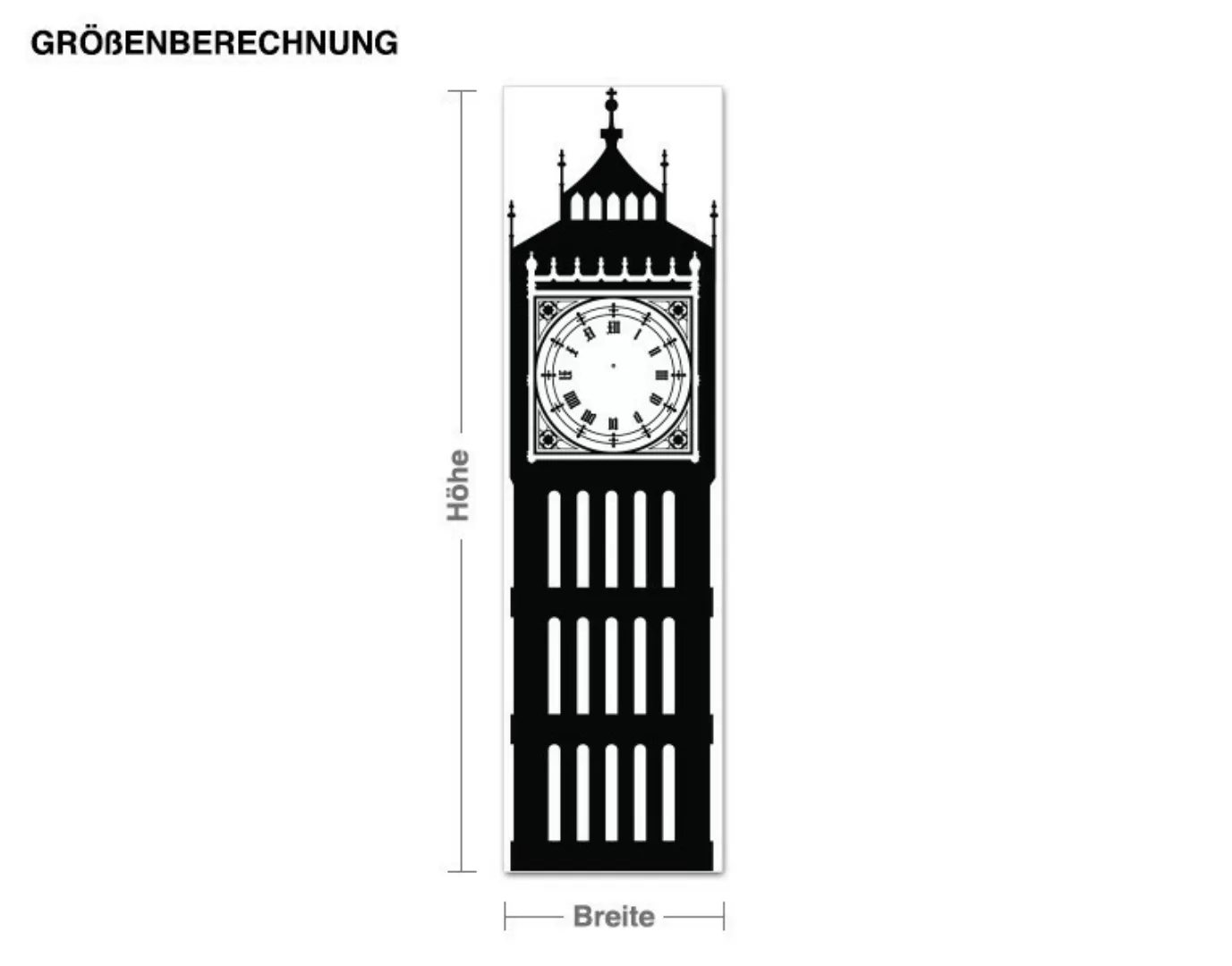 Wandtattoo-Uhr Big Ben günstig online kaufen