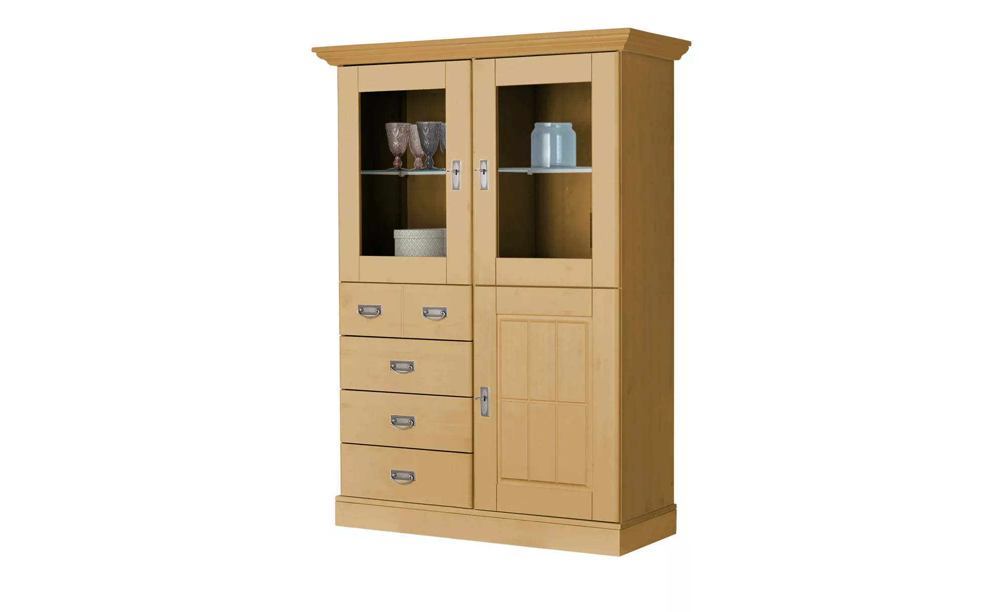 maison bleue Highboard  Florian ¦ holzfarben ¦ Maße (cm): B: 118,5 H: 163,5 günstig online kaufen