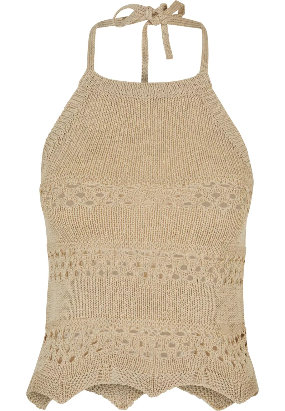 URBAN CLASSICS Muskelshirt "Urban Classics Damen Ladies Short Crochet Knit günstig online kaufen