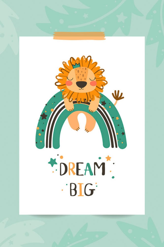 A.S. Création Leinwandbild "Dream Big 2 - Wandbild Grün Weiß Orange Keilrah günstig online kaufen