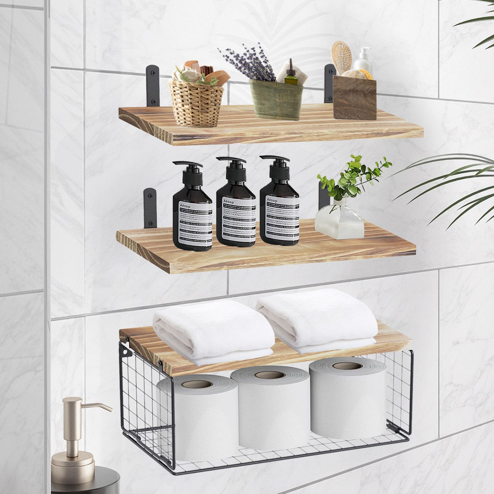 OKWISH Wandregal 3+1 Set Wandregale Badregal günstig online kaufen
