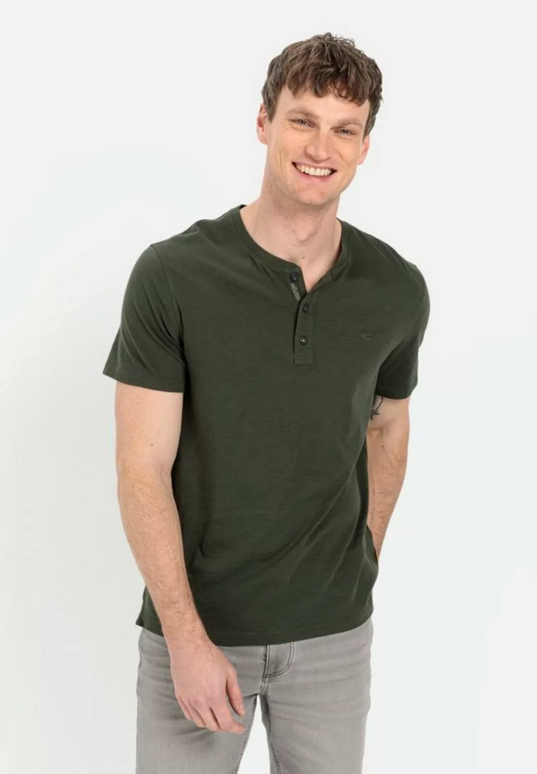 camel active Henleyshirt aus reiner Baumwolle günstig online kaufen