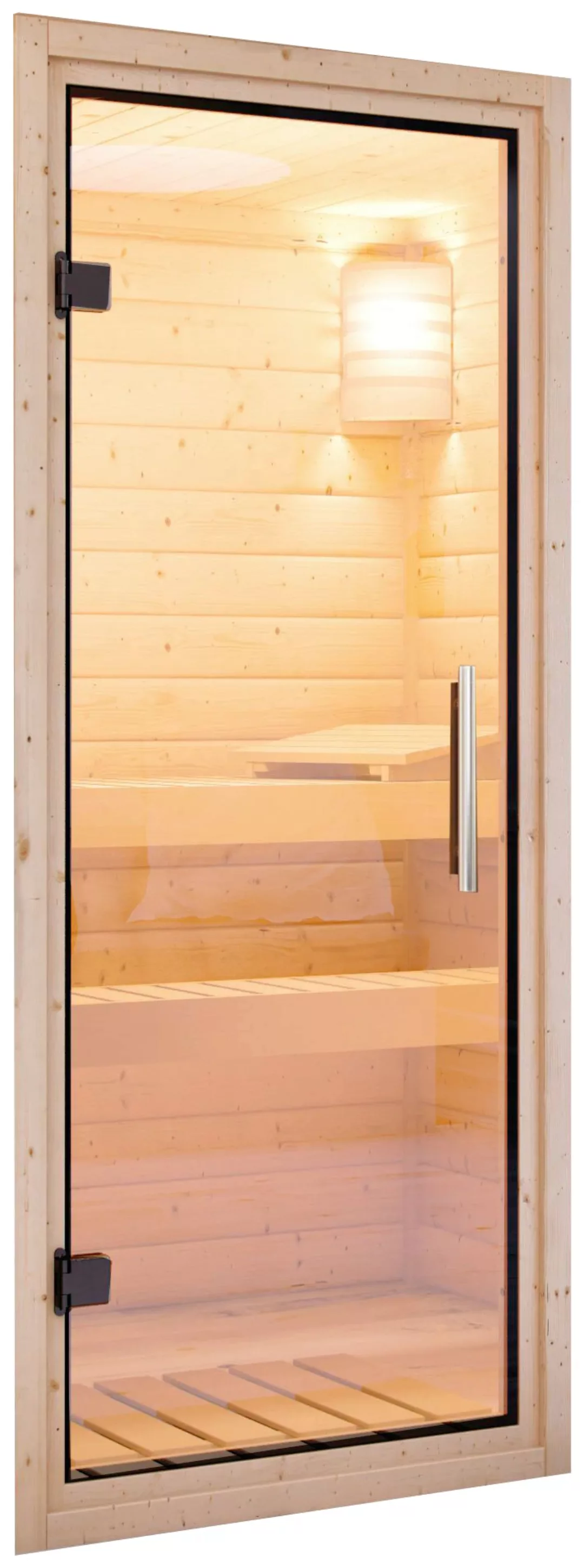 Karibu Sauna »Soraja«, (Set), 9-kW-Ofen mit externer Steuerung günstig online kaufen