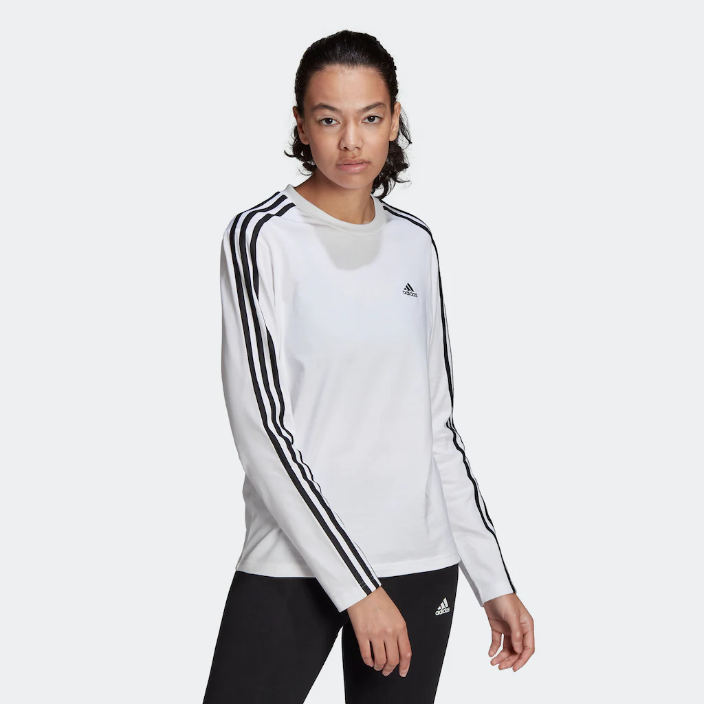 adidas Sportswear Langarmshirt "ESSENTIALS 3STREIFEN LONGSLEEVE" günstig online kaufen