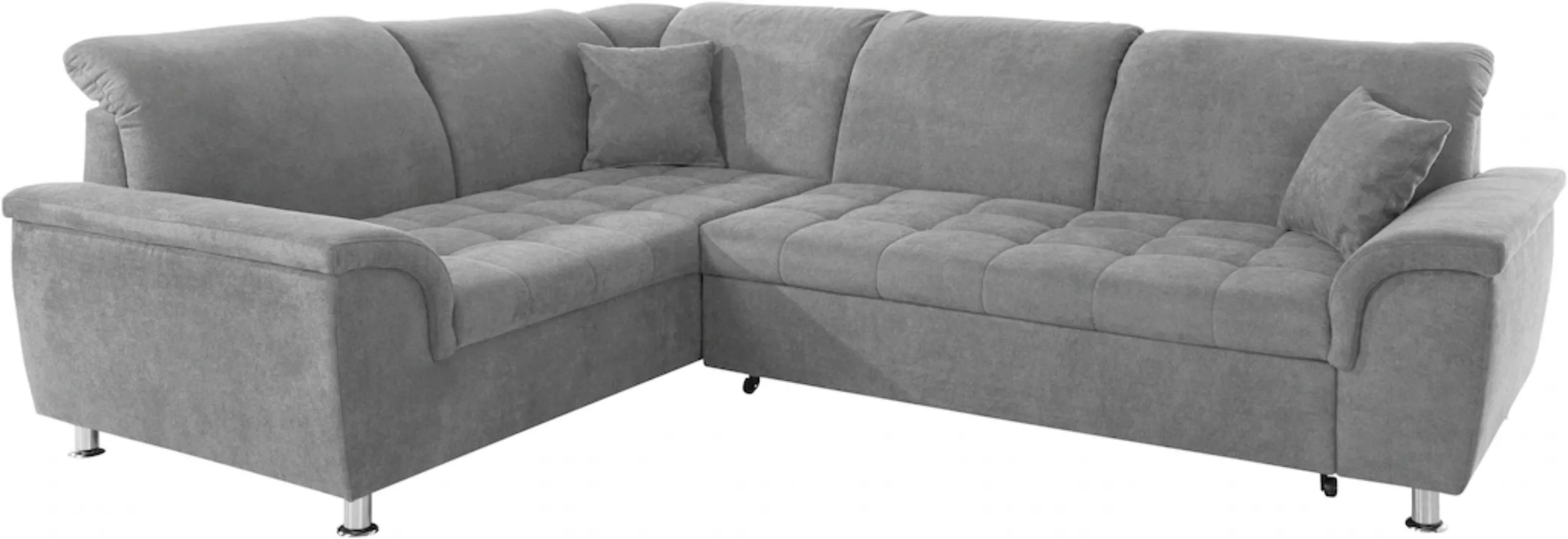 DOMO collection Ecksofa "Franzi L-Form", wahlweise mit Kopfteilverstellung günstig online kaufen