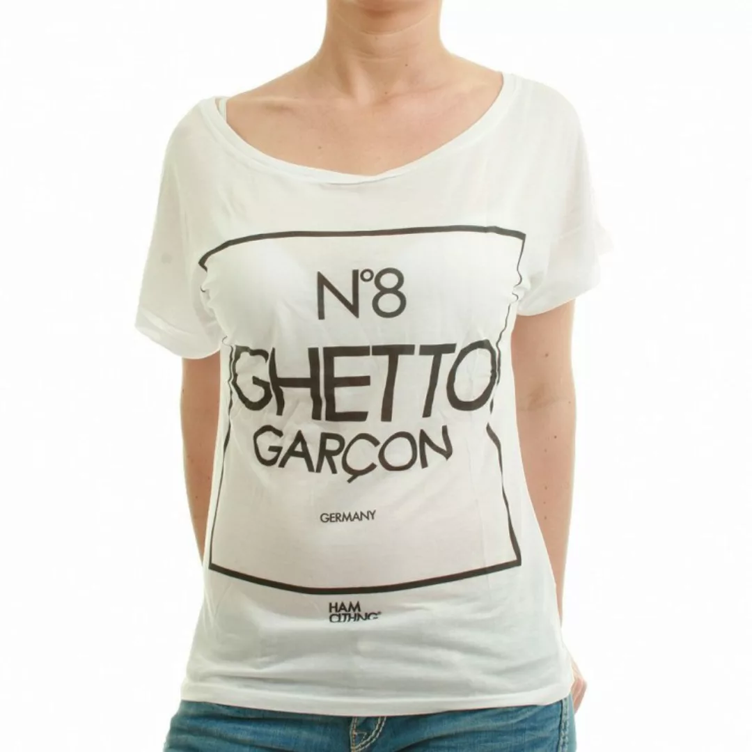HAM CLTHNG T-Shirt Women - NO.8 GHETTO GARCON - White günstig online kaufen
