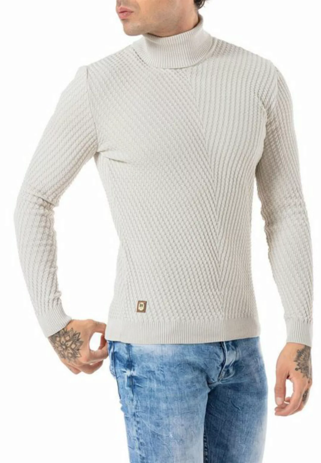 RedBridge Strickpullover Red Bridge Herren Pullover Rollkragen Strickpullov günstig online kaufen