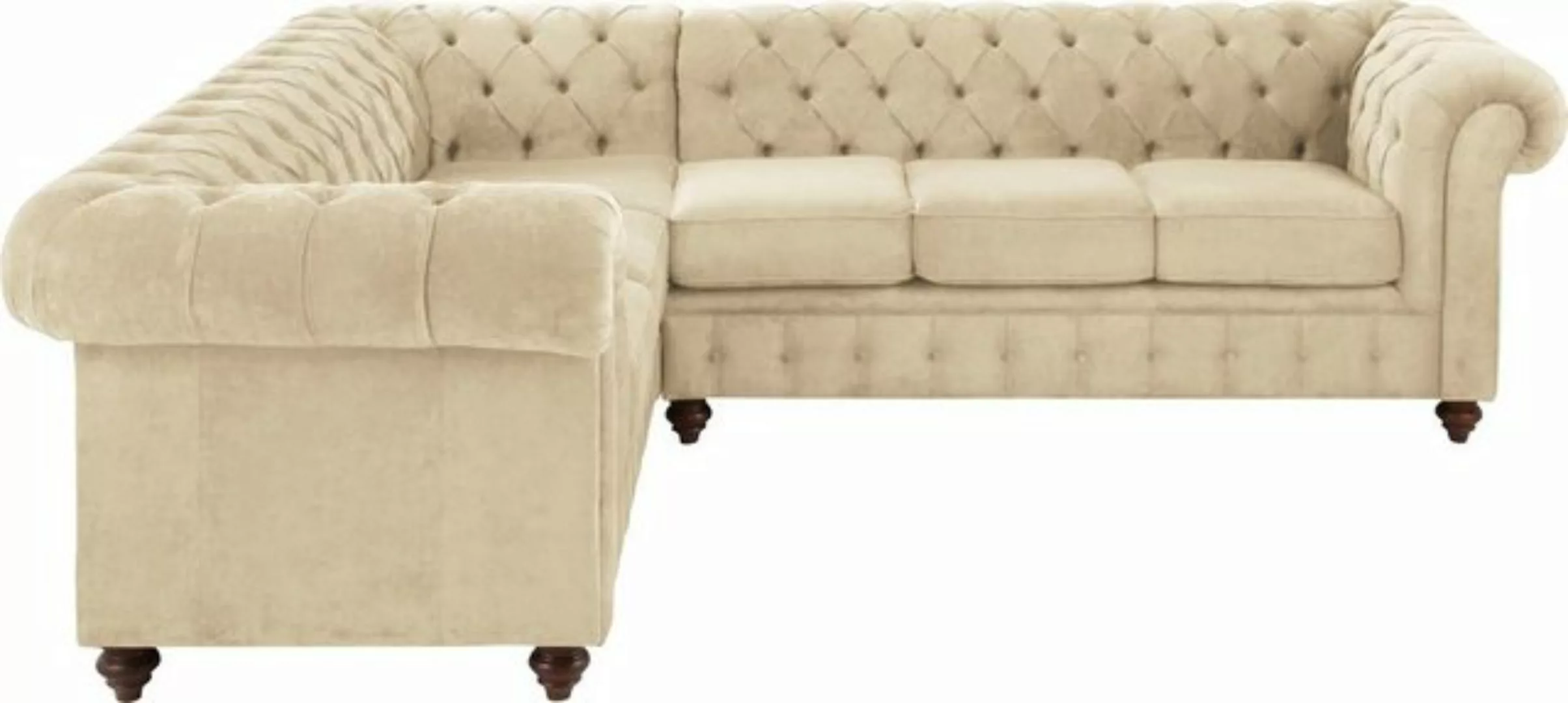 Home affaire Chesterfield-Sofa Duc Ecksofa L-Form, hochwertige Knopfheftung günstig online kaufen