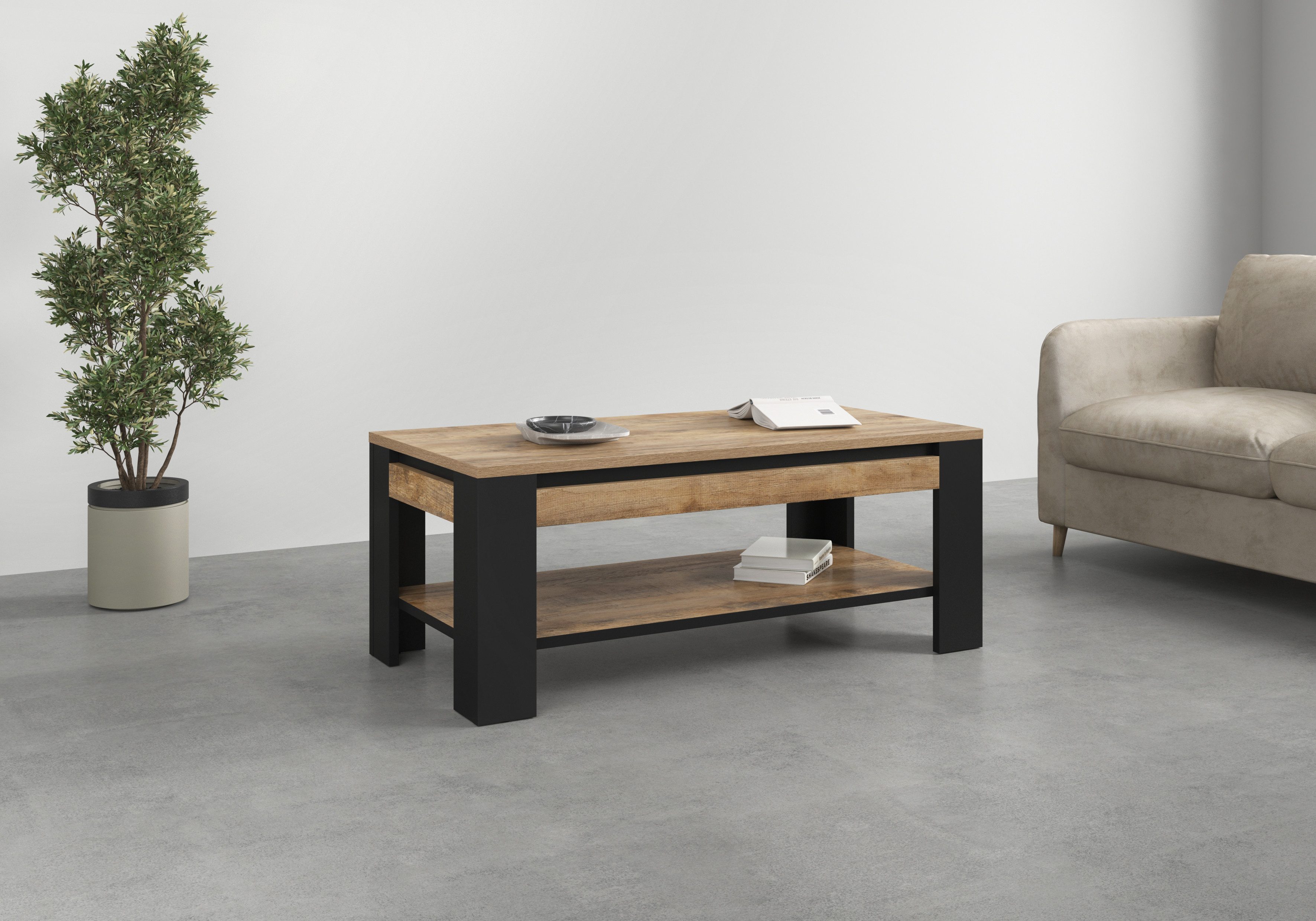 INOSIGN Couchtisch "Tudor, Breite 120 cm, Sofatisch für Wohnzimmer", Tisch günstig online kaufen