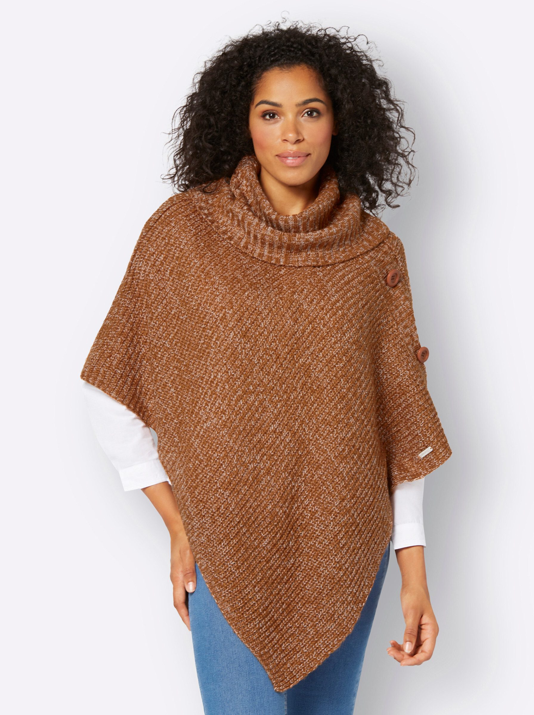 Witt Strickponcho Poncho Länge ca. 76 günstig online kaufen