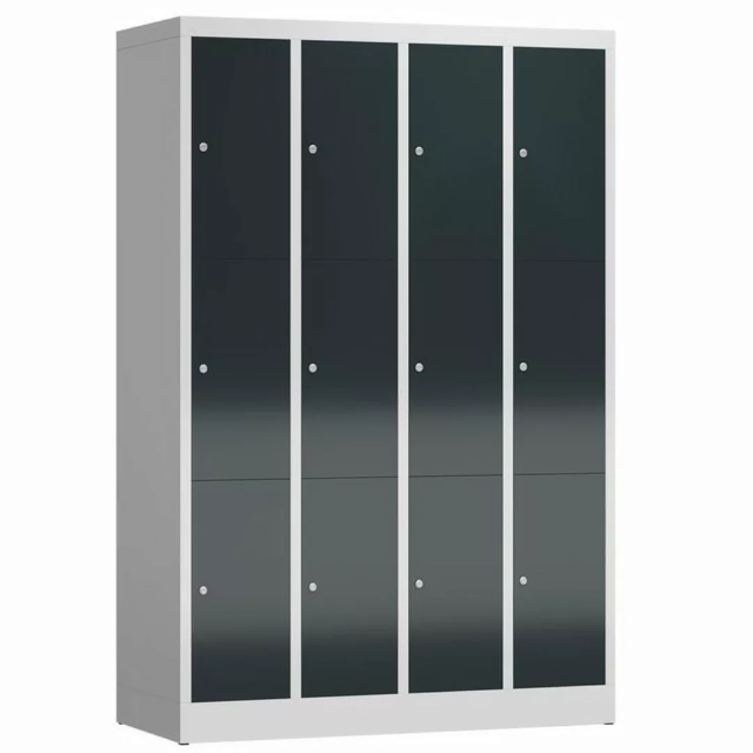 Steelboxx Fächerschrank ClassiX Schließfachschrank, 4 Abteile à 3 Fächer, 1 günstig online kaufen