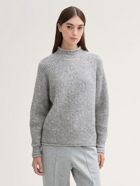 TOM TAILOR Denim Strickpullover Relaxed Pullover mit Stehkragen günstig online kaufen