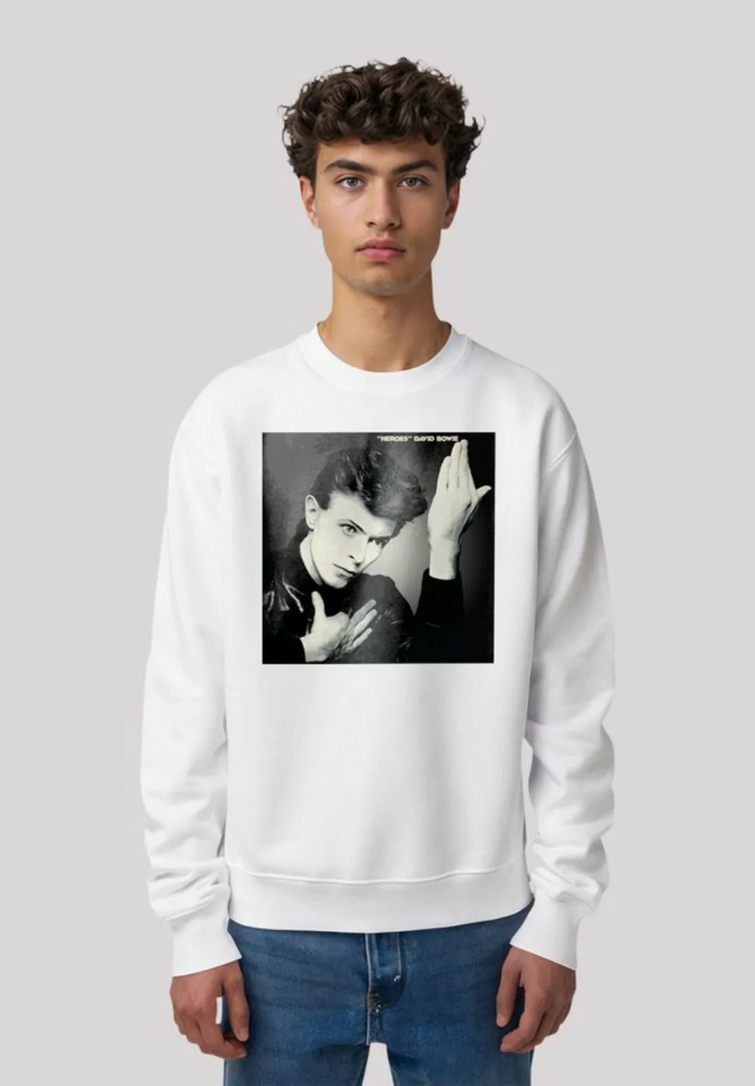 F4NT4STIC Sweatshirt "David Bowie Heroes Album Cover", Premium Qualität günstig online kaufen