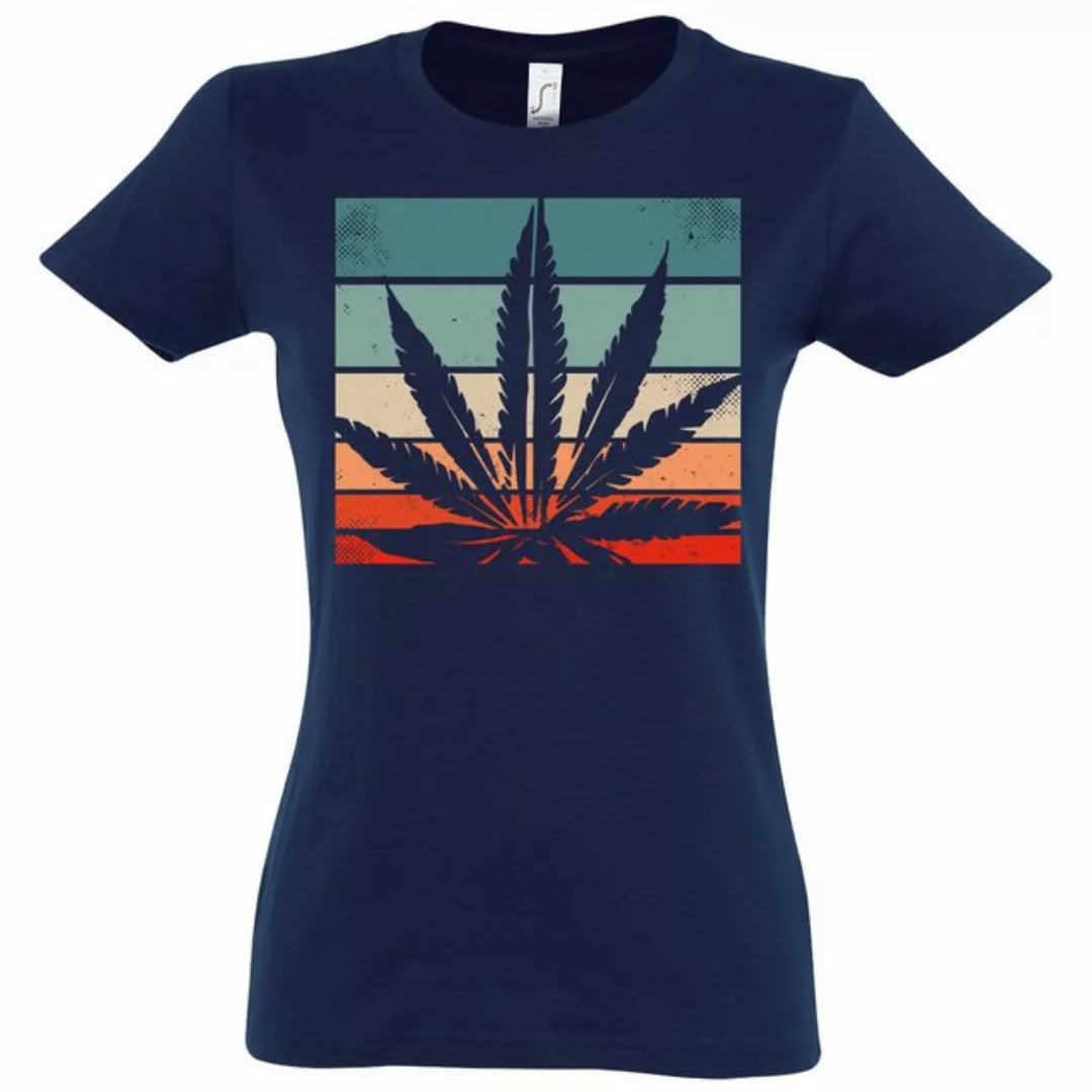 Youth Designz T-Shirt Retro Cannabis Damen T-Shirt mit modischem Frontprint günstig online kaufen