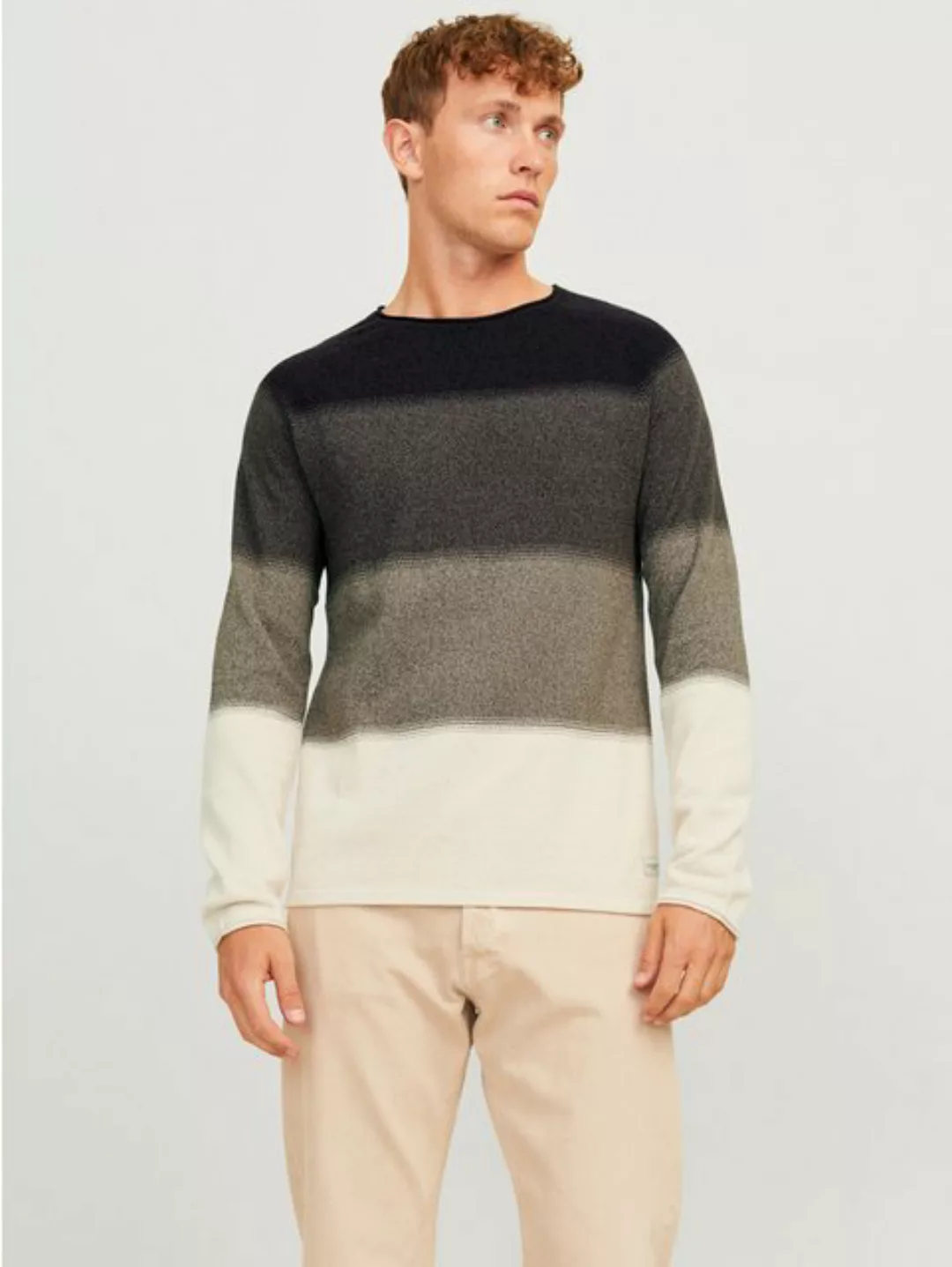 Jack & Jones Rundhalspullover JJEHILL KNIT CREW NECK NOOS aus Strukturstric günstig online kaufen