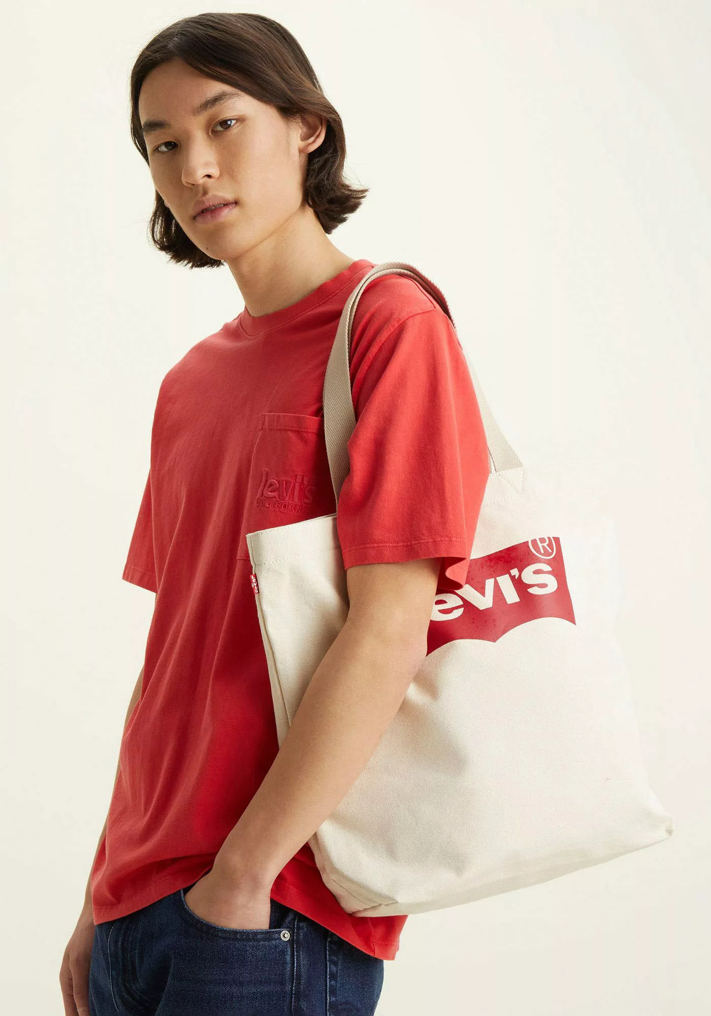 Levis Shopper, mit modischem Logo Druck Handtasche Damen Tasche Damen Henke günstig online kaufen