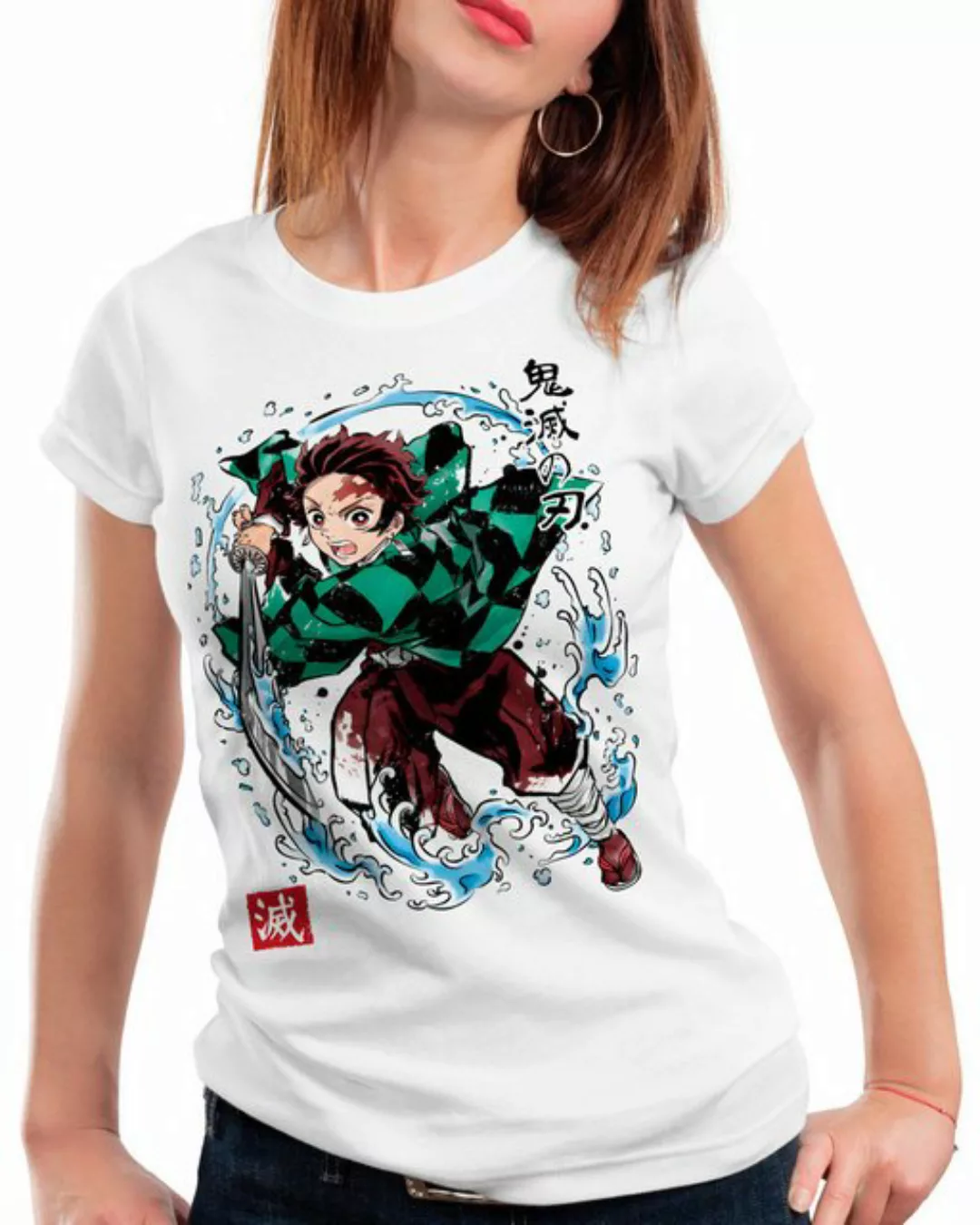 style3 T-Shirt Tanjiro Sumi-e demon slayer anime japan manga cosplay günstig online kaufen