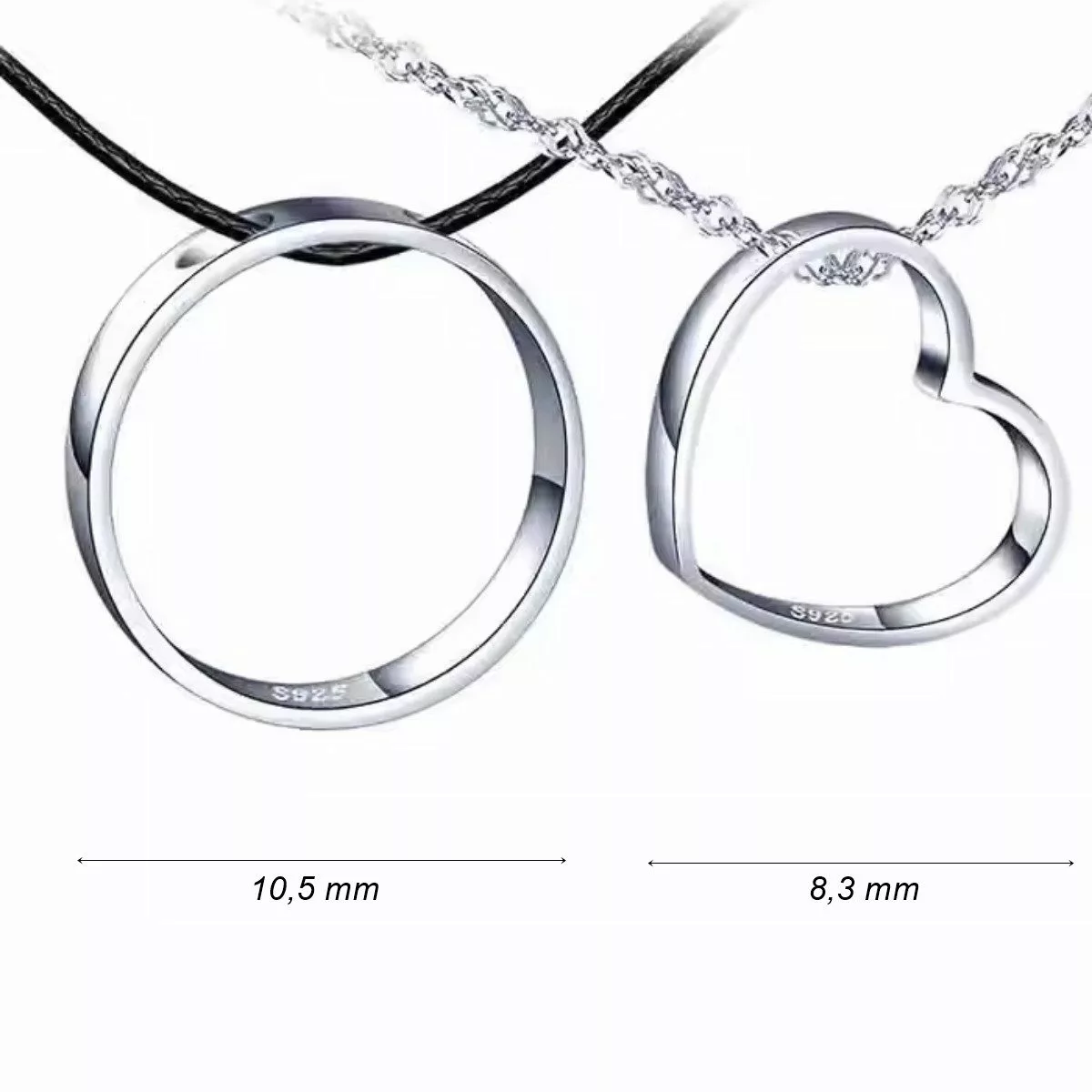 ELLAWIL Partnerkette Silberkette 2-teilige Herz & günstig online kaufen