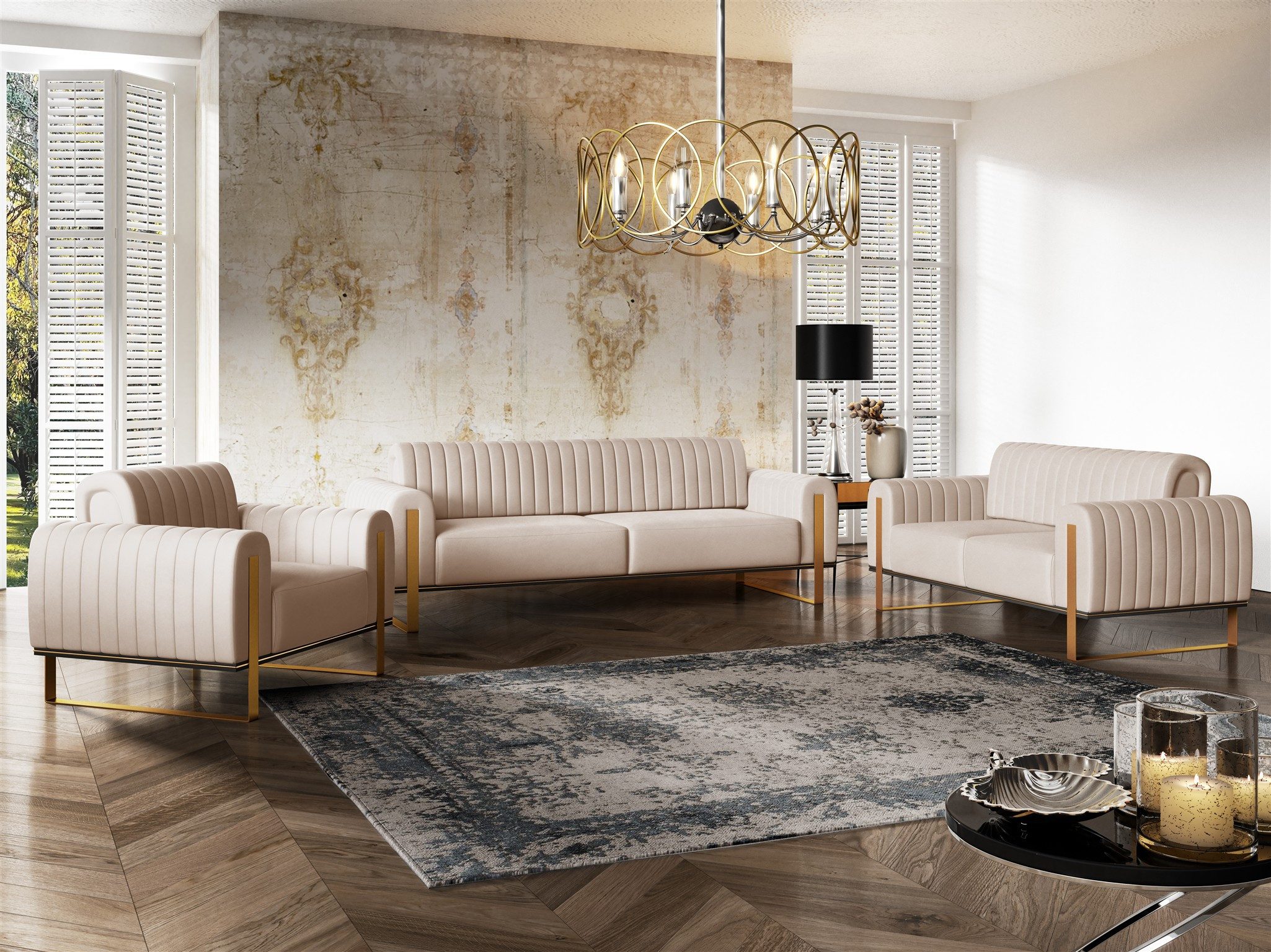Fun Möbel Polstergarnitur Sofaset Designersofas FUN günstig online kaufen