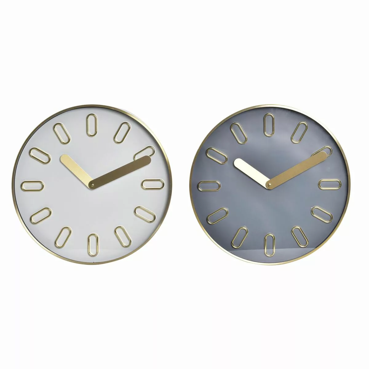 Wanduhr Dkd Home Decor Kristall Grau Golden Aluminium Weiß (35,5 X 4,2 X 35 günstig online kaufen