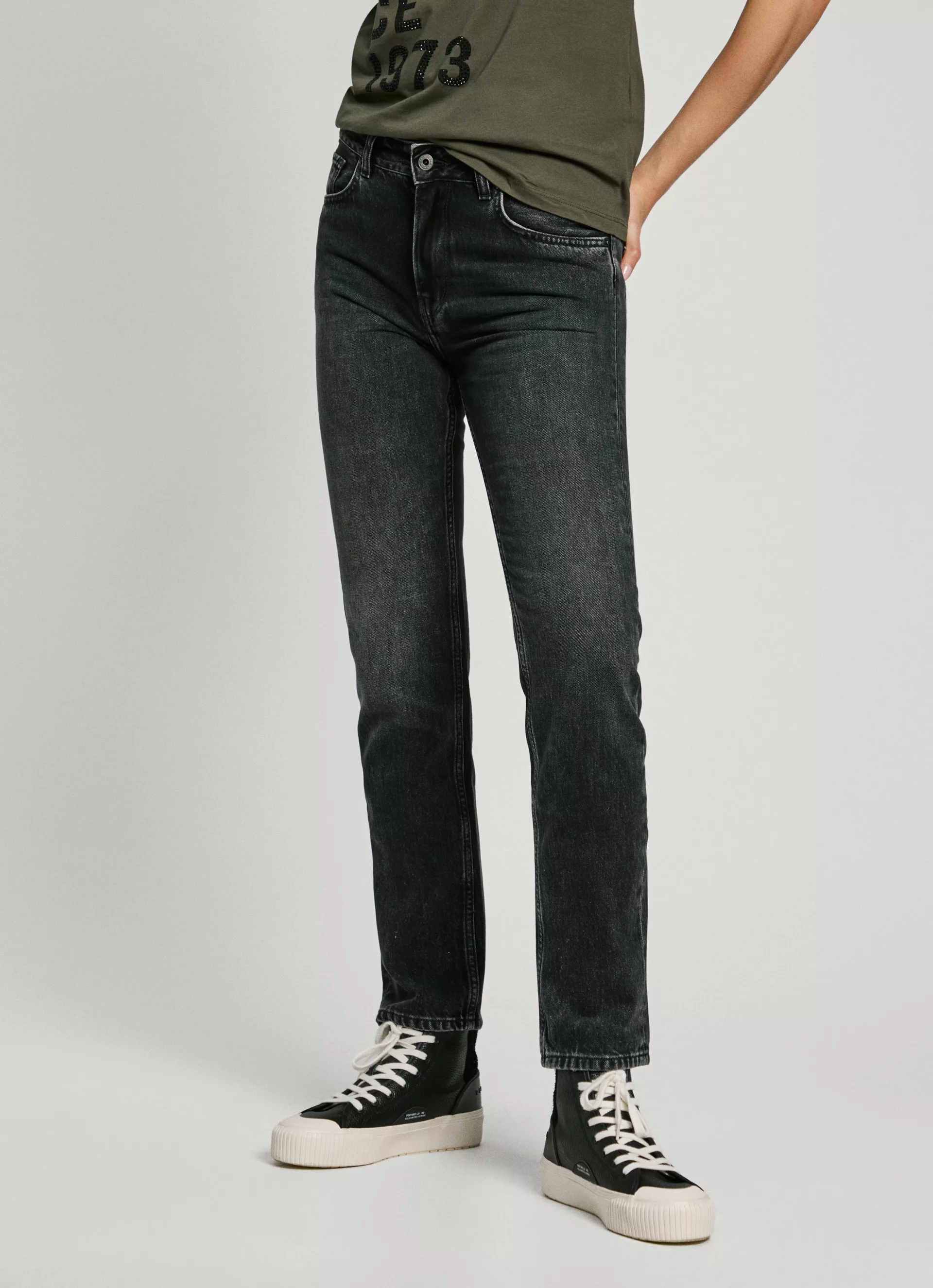 Pepe Jeans Straight-Jeans STRAIGHT JEANS MW aus robustem Baumwolldenim günstig online kaufen