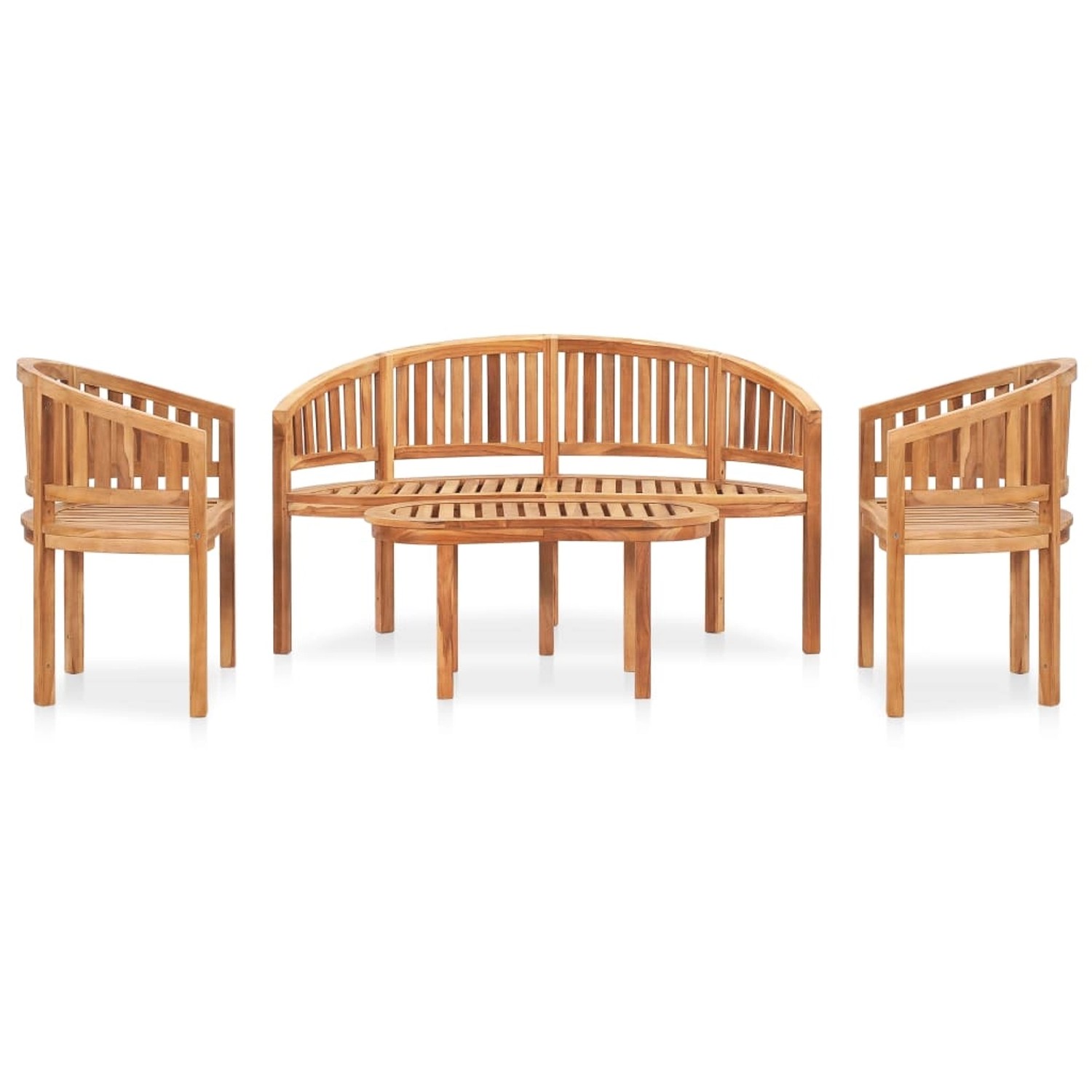 vidaXL 4-tlg Garten-Lounge-Set Massivholz Teak Modell 2 günstig online kaufen