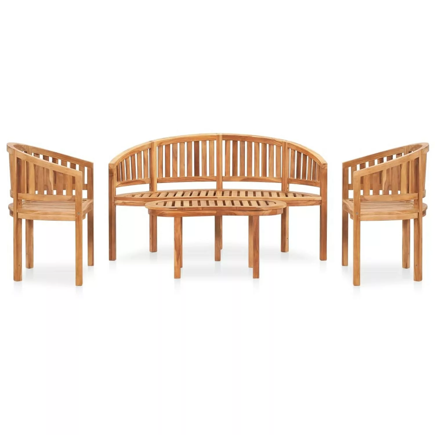 vidaXL 4-tlg Garten-Lounge-Set Massivholz Teak Modell 2 günstig online kaufen