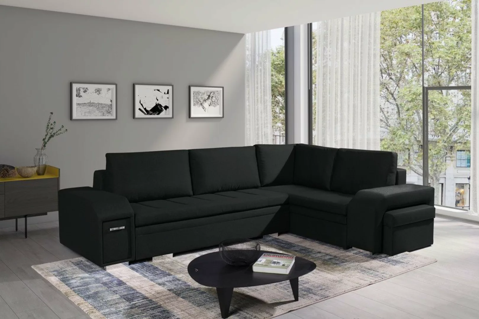 ALTDECOR Ecksofa LIA, Couch mit Schlaffunktion, Wohnzimmer - Wohnlandschaft günstig online kaufen