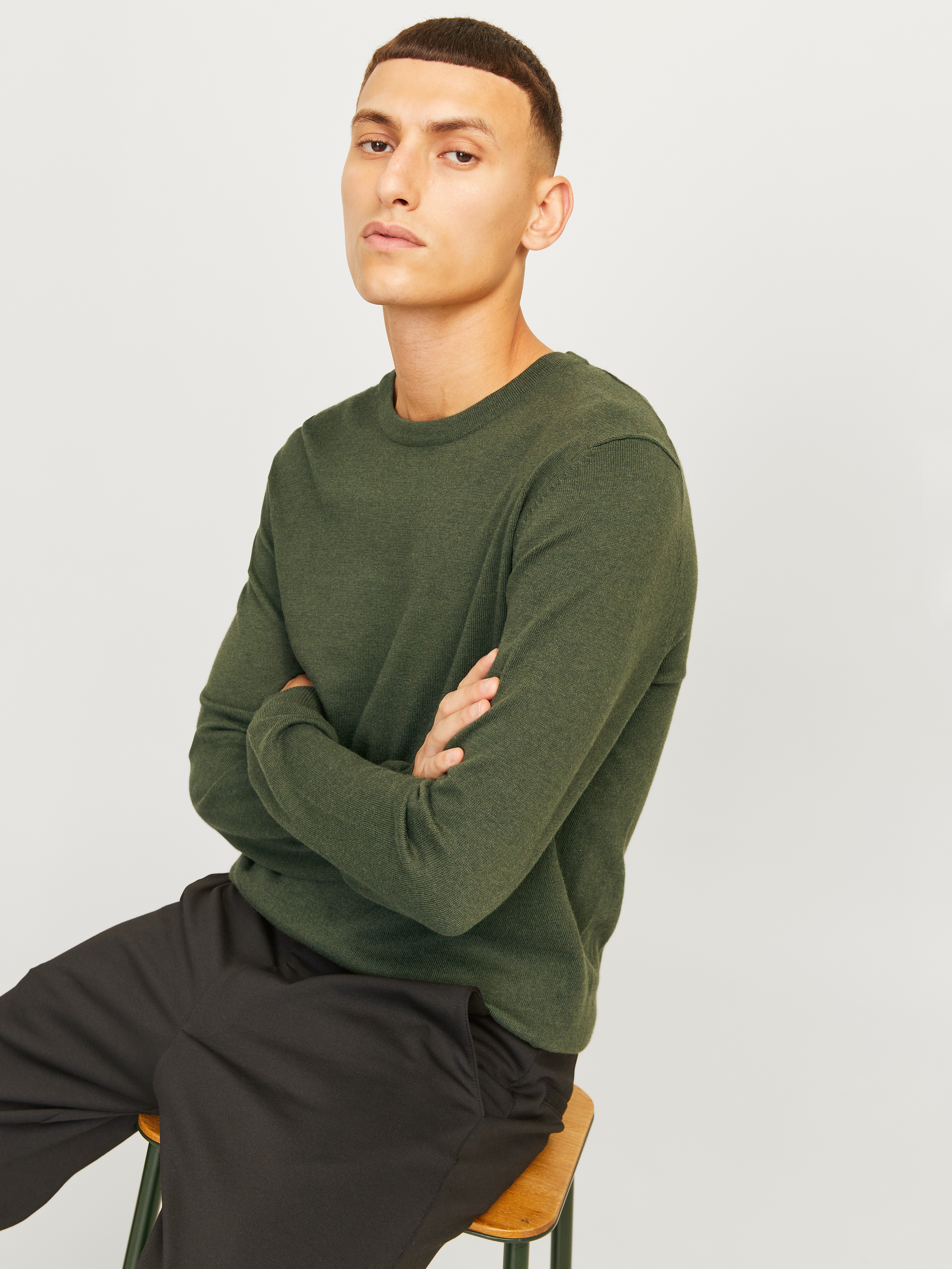 Jack & Jones Rundhalspullover "JJEEMIL KNIT CREW NECK NOOS" günstig online kaufen