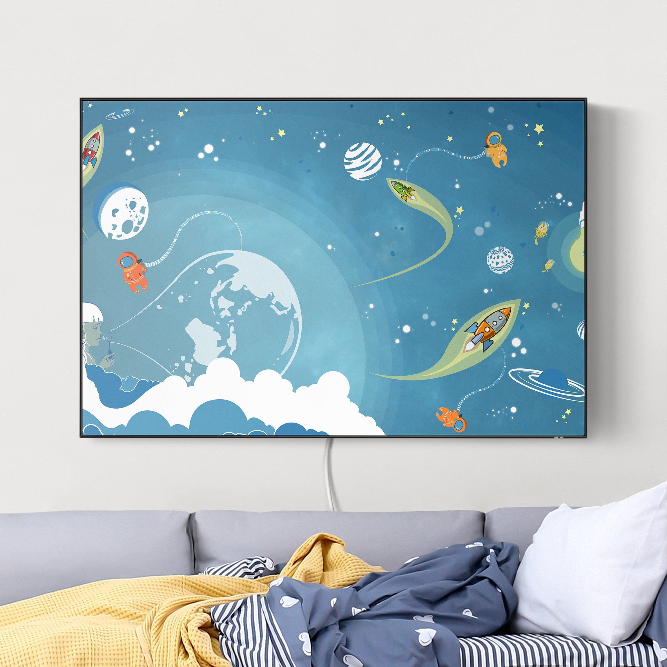 LED-Wechselbild No.MW16 Buntes Weltraumtreiben günstig online kaufen