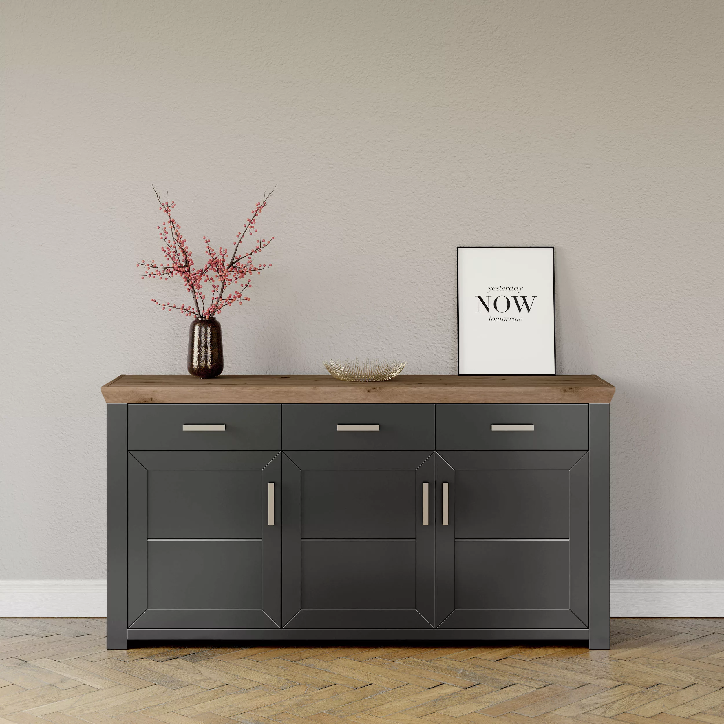 set one by Musterring Sideboard "York", Typ 52, in 3 Farbvarianten, Landhau günstig online kaufen