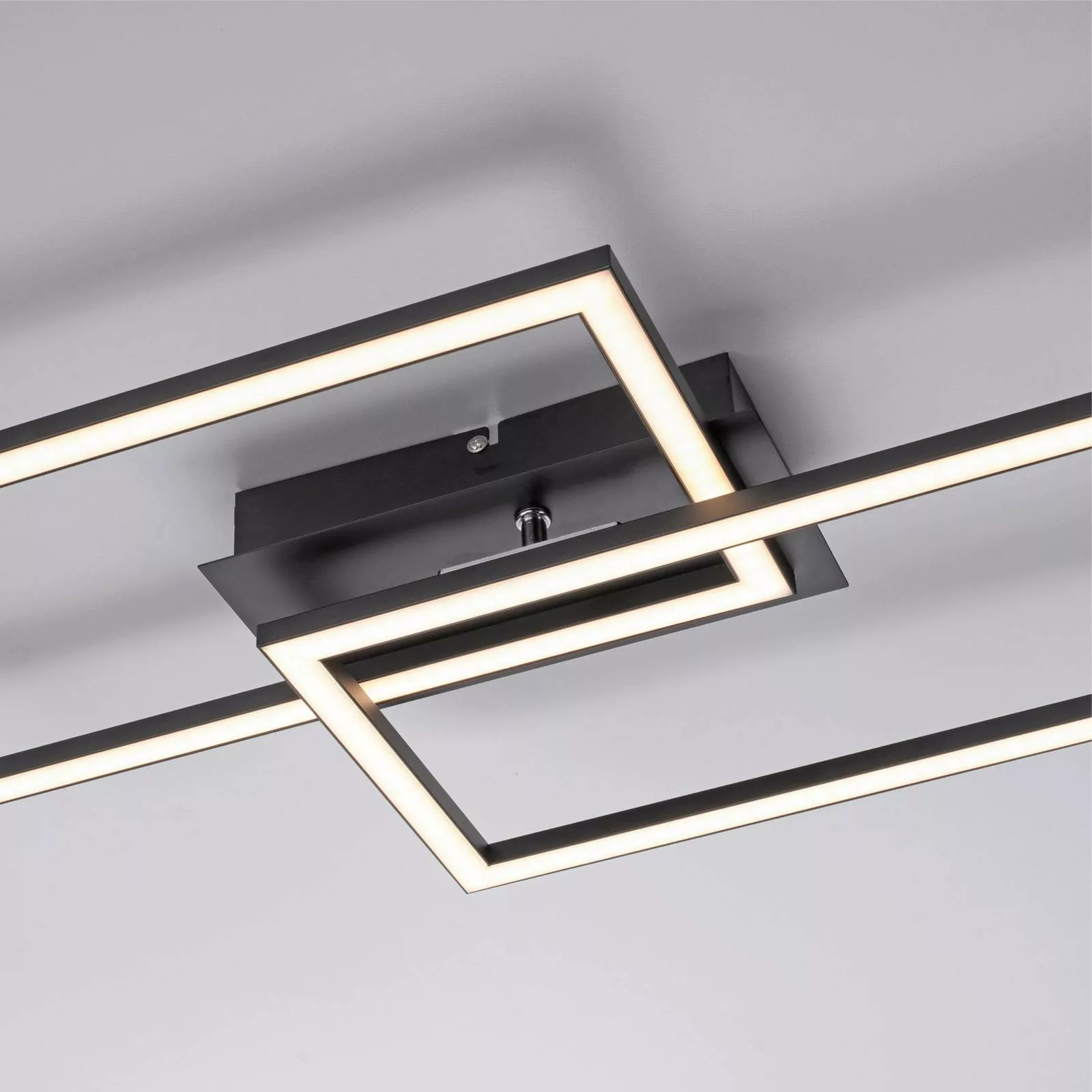 LED-Deckenleuchte Iven, dim, schwarz, 54x31cm günstig online kaufen