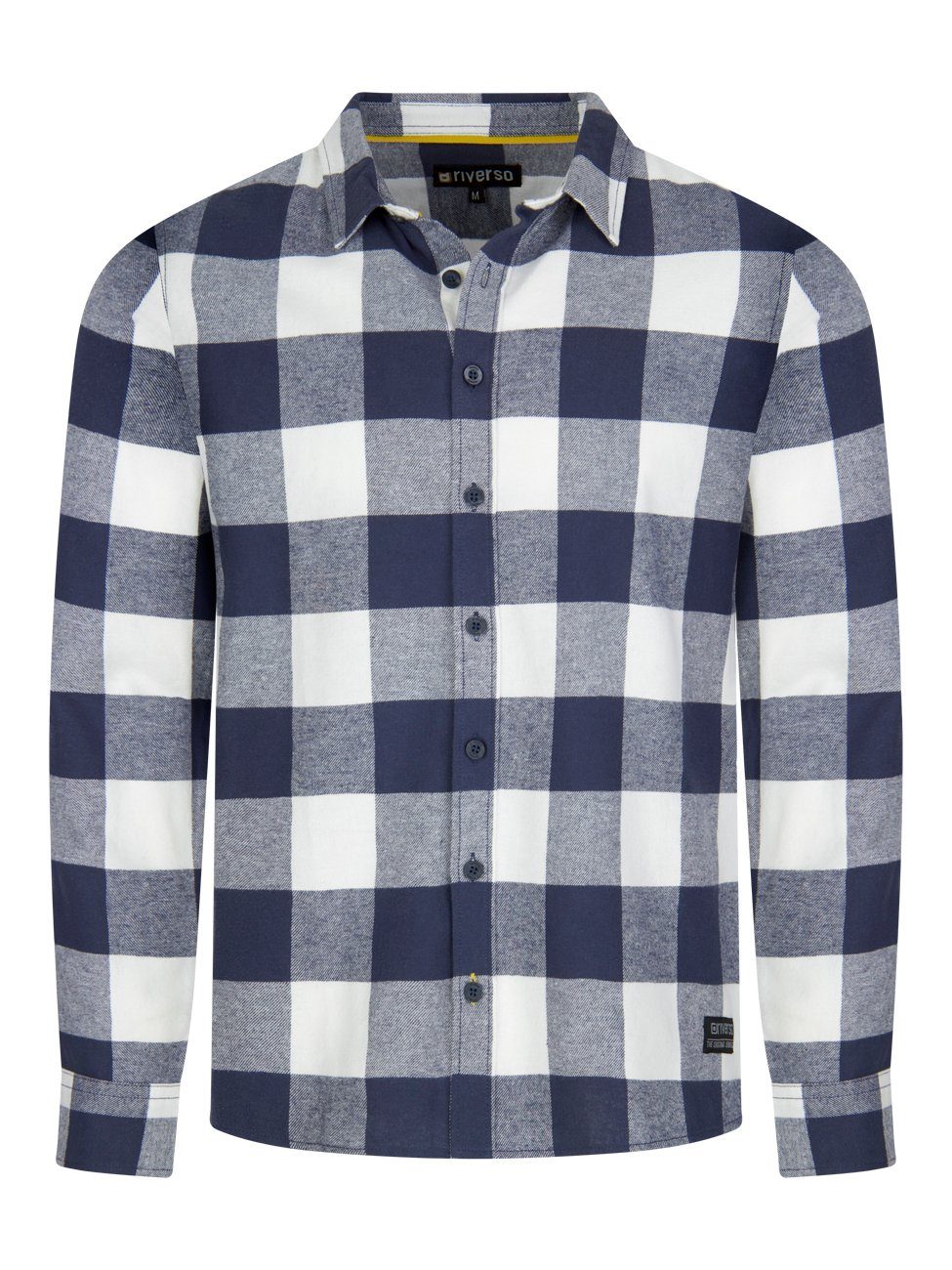 riverso Flanellhemd Herren langarm Kariert Regular Fit RIVArne günstig online kaufen
