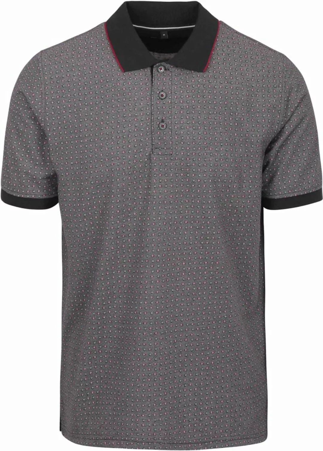 Casa Moda Poloshirt Druck Grau Multicolour - Größe 3XL günstig online kaufen