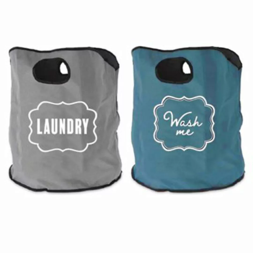 HTI-Living Wäschesack 2er Set Laundry/Wash me petrol günstig online kaufen