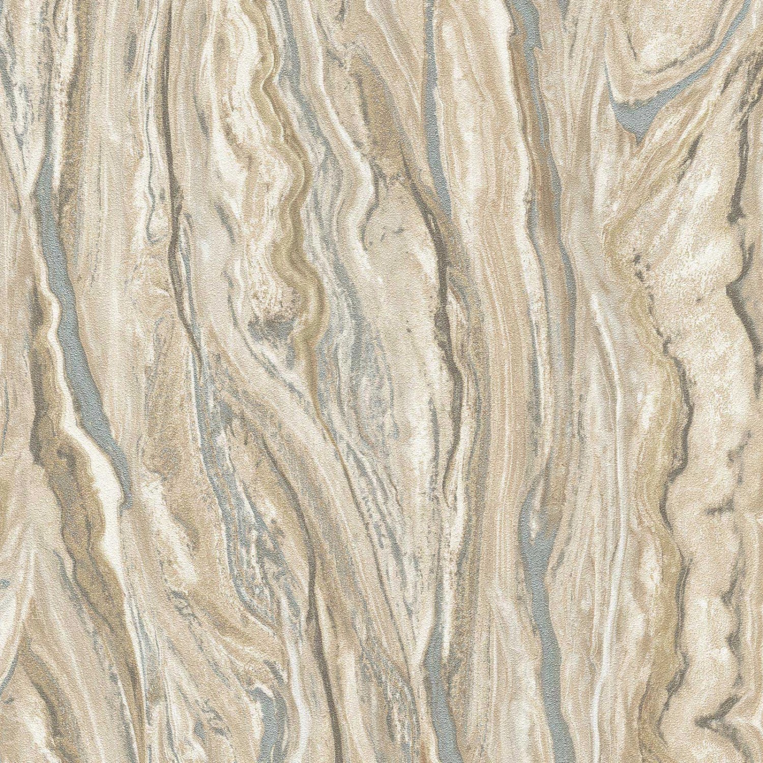 Bricoflor Marmor Tapete in Sandfarben Vlies Marmortapete in Beige Grau Vlie günstig online kaufen