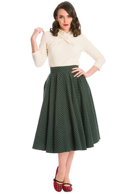 Banned A-Linien-Rock Cosy Spot Grün Retro Vintage Swing Skirt günstig online kaufen