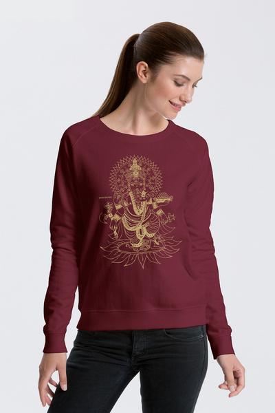 Bio Damen-sweatshirt Ganesha günstig online kaufen
