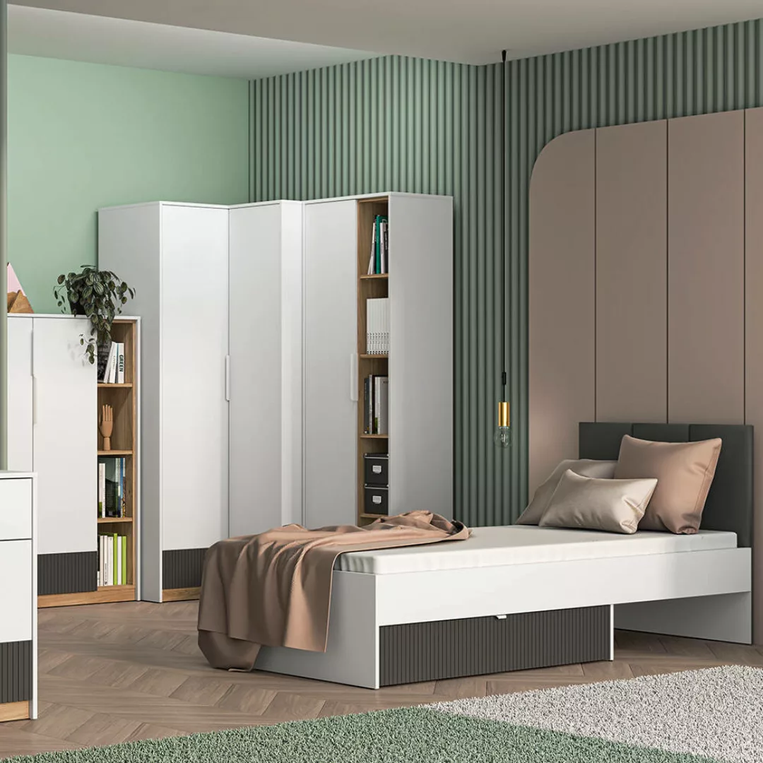 Jugendzimmer Set 4-teilig TIMARU-131 mit Bett 90x200cm inkl. Lattenrost in günstig online kaufen