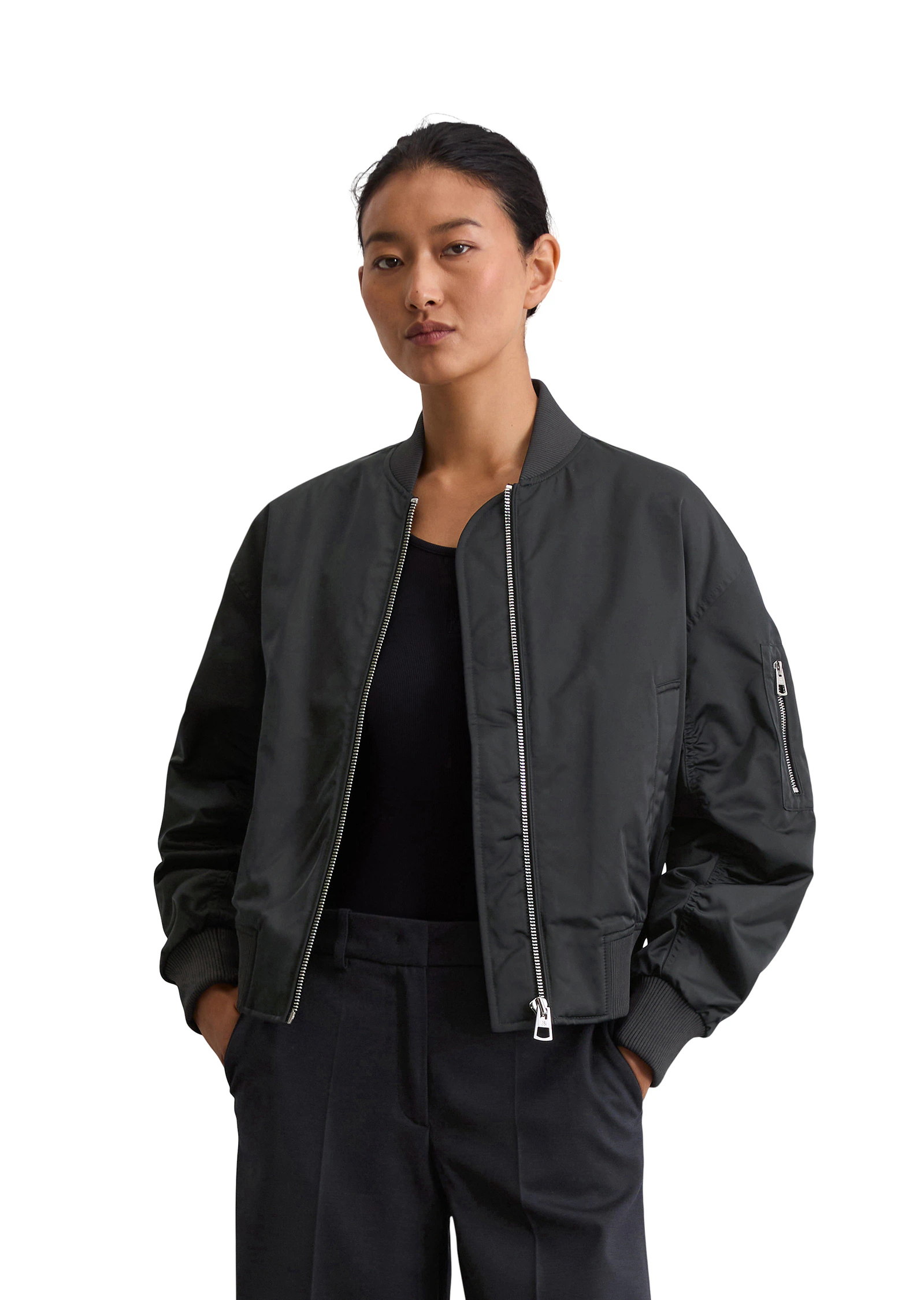 Marc OPolo Outdoorjacke "aus recyceltem Shiny-Polyester-Twill", ohne Kapuze günstig online kaufen