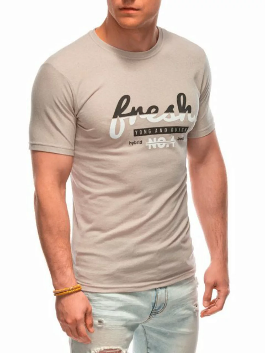 Edoti Print-Shirt T-Shirt für Männer mit Print günstig online kaufen