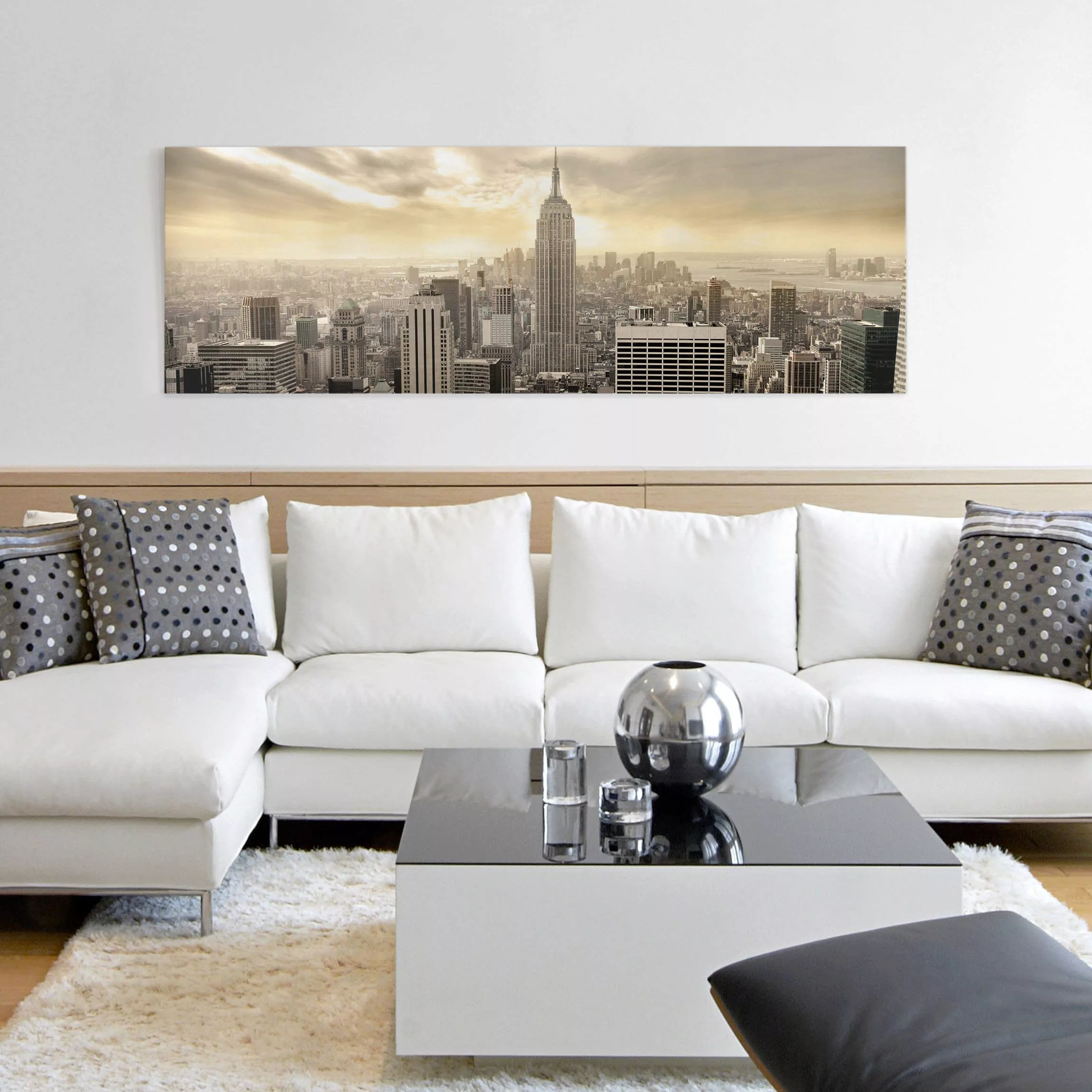 Leinwandbild New York - Panorama Manhattan Dawn günstig online kaufen