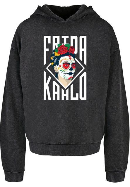 Merchcode Kapuzensweatshirt Merchcode Frida Kahlo - Lettering Acid Washed O günstig online kaufen