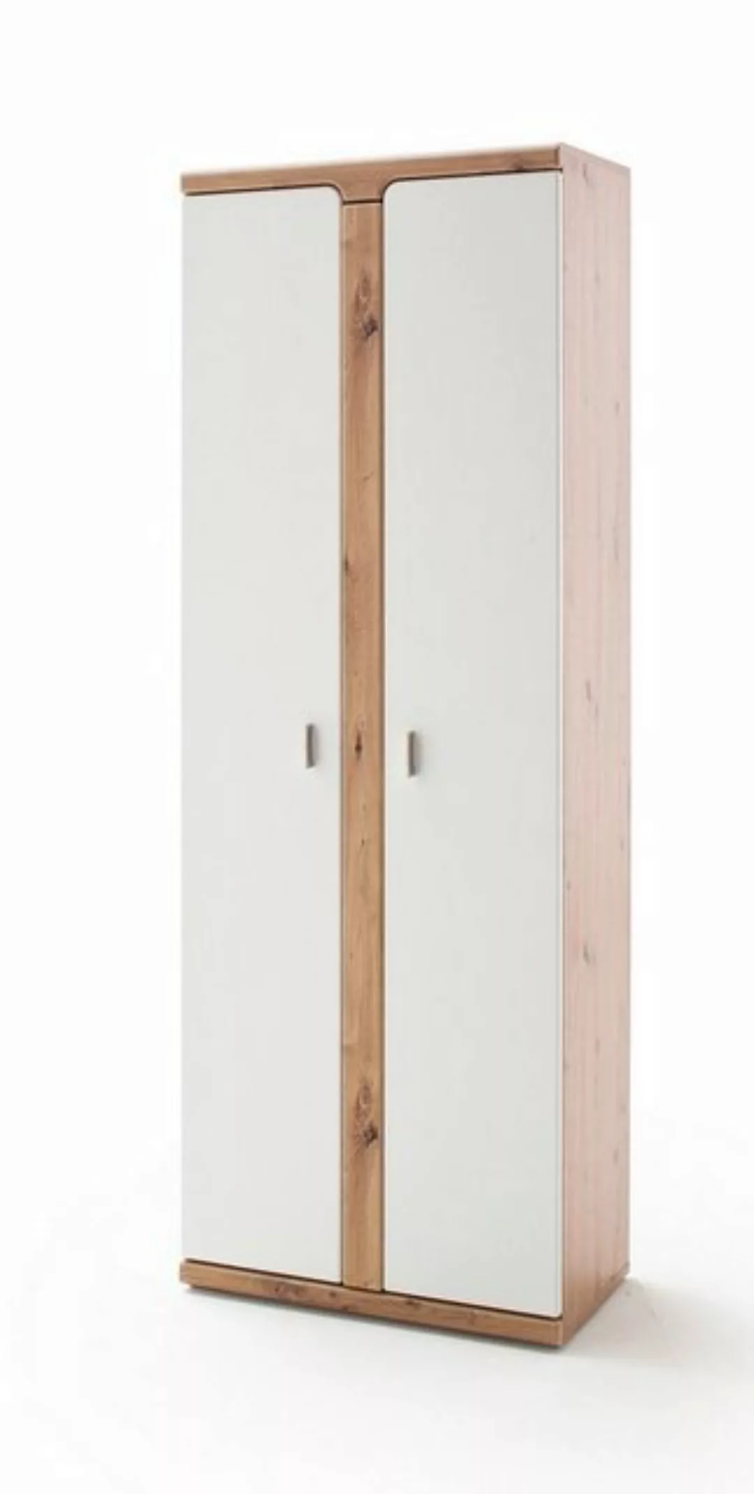 MCA furniture Schuhschrank Garderobenschrank Torino, weiß matt / Balkeneich günstig online kaufen