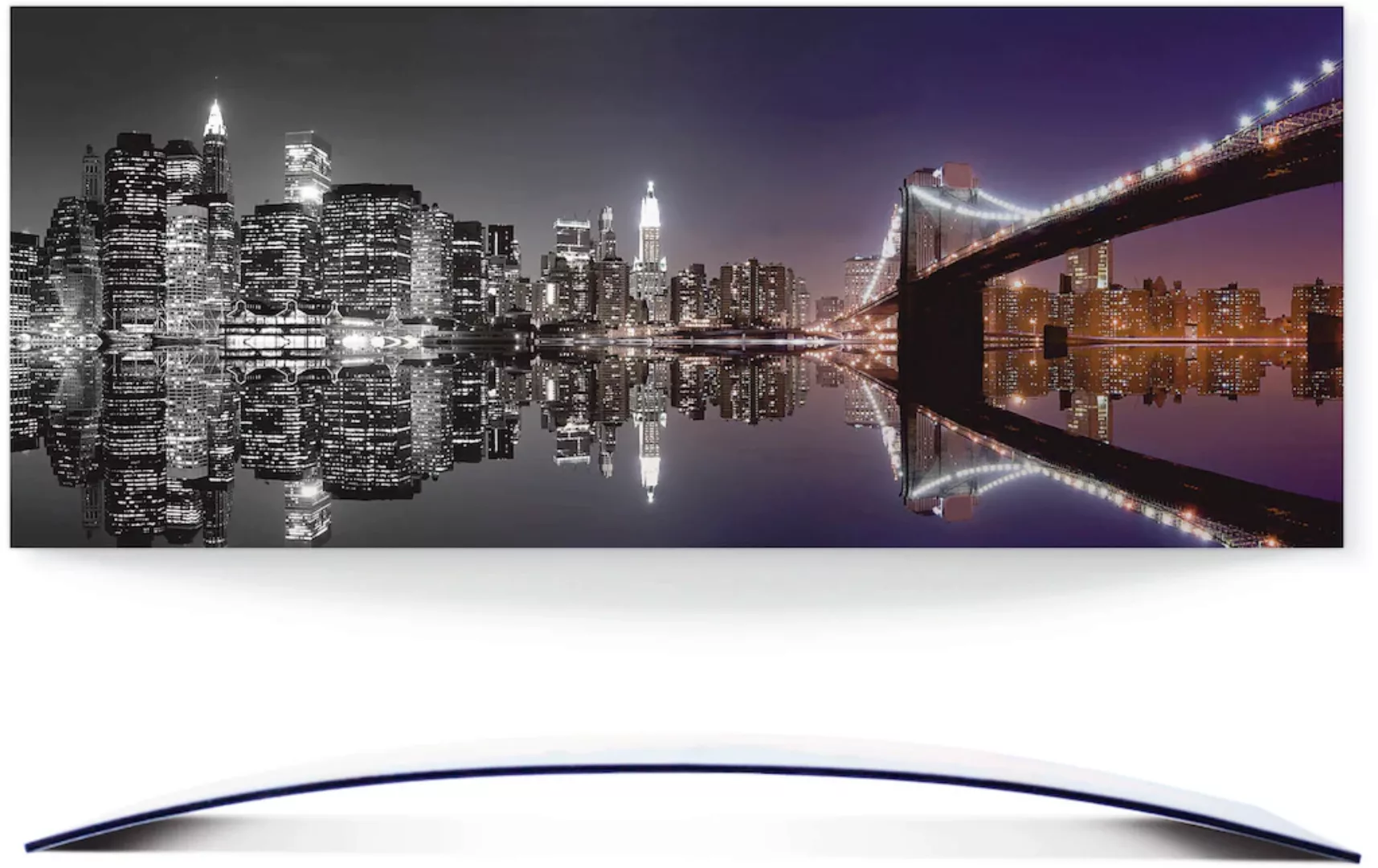 Artland Wandbild "New York Skyline nächtliche Reflektion", Amerika, (1 St.) günstig online kaufen