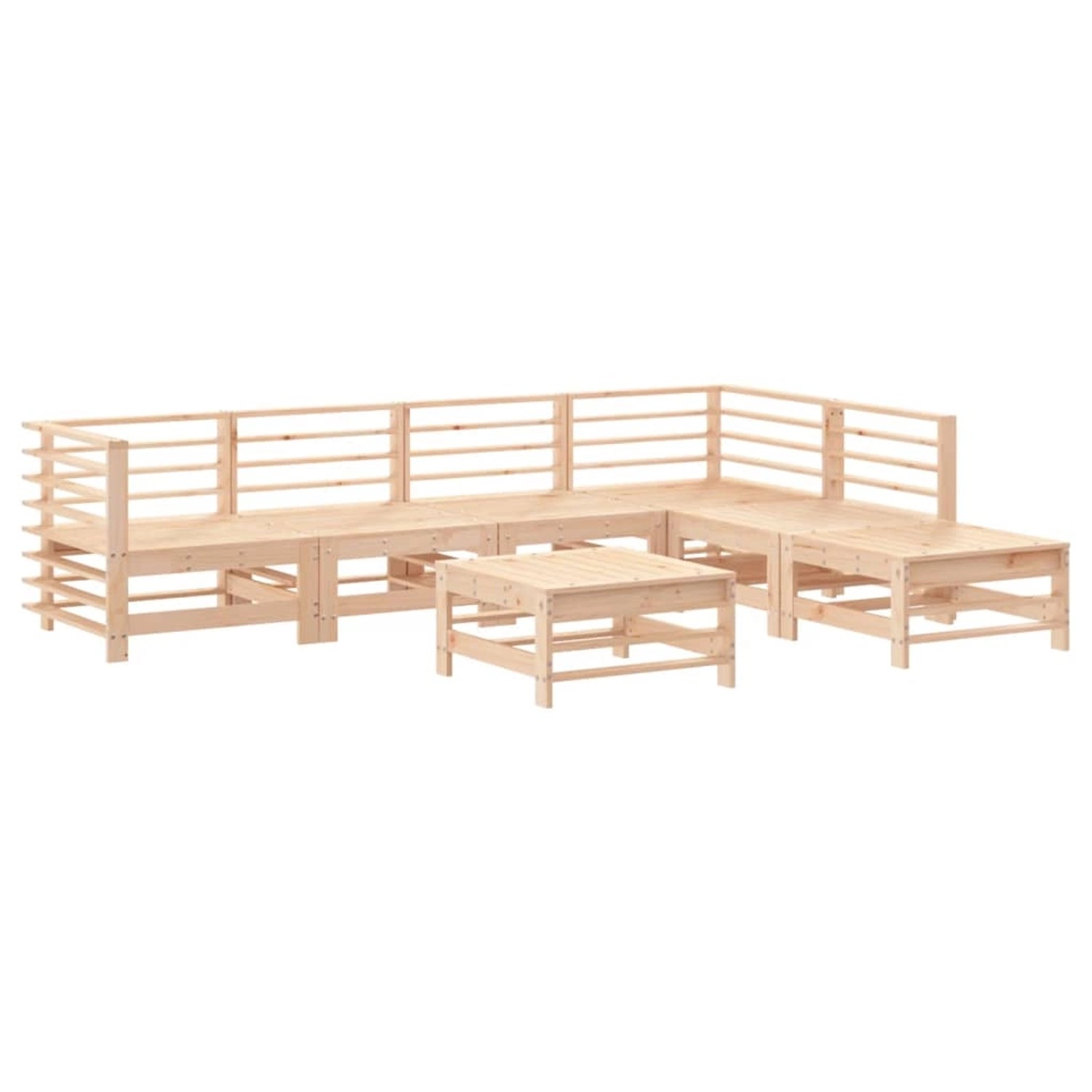 vidaXL 7-tlg Garten-Lounge-Set Massivholz Kiefer Modell 52 günstig online kaufen