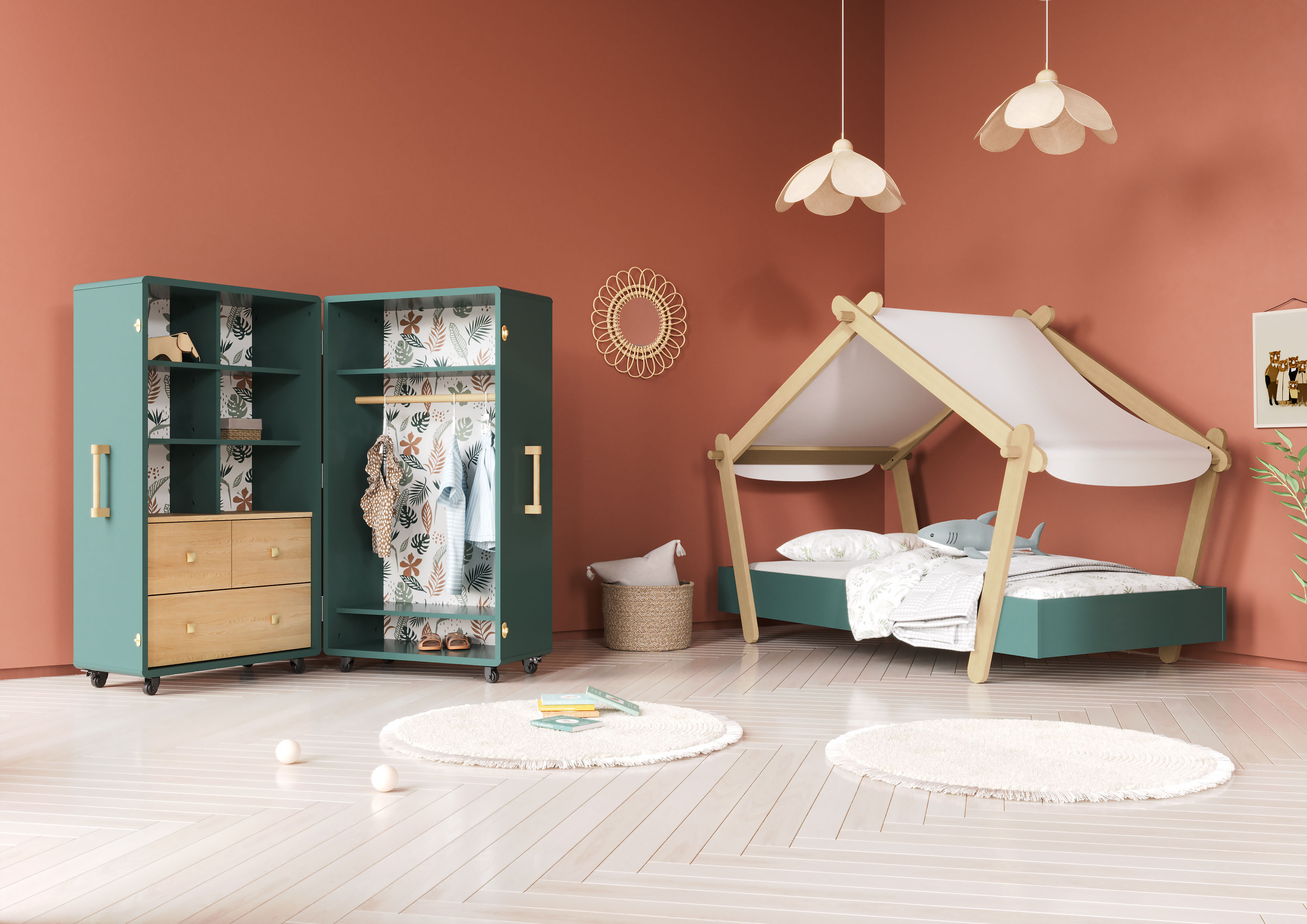 Demeyere GROUP Kinderkleiderschrank "Mini malle", Attraktives modernes Desi günstig online kaufen