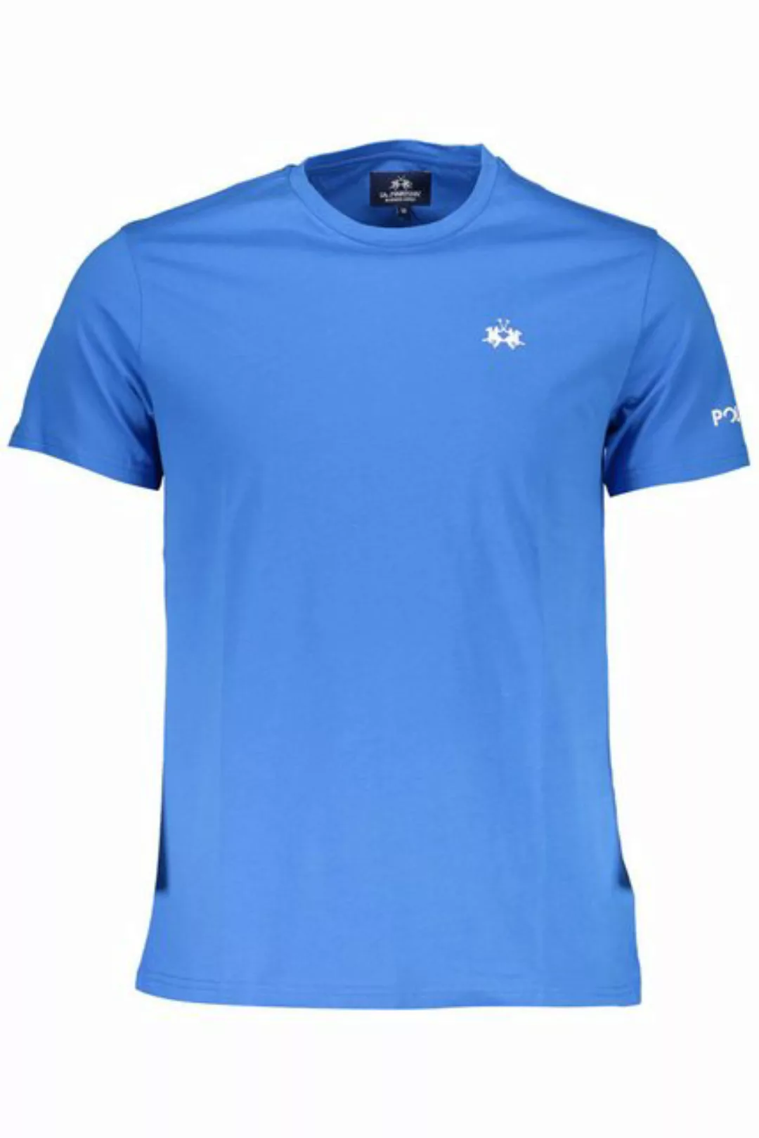 La Martina T-Shirt Hochwertiges Herren T-Shirt Blau Kurzarm mit Logo & günstig online kaufen