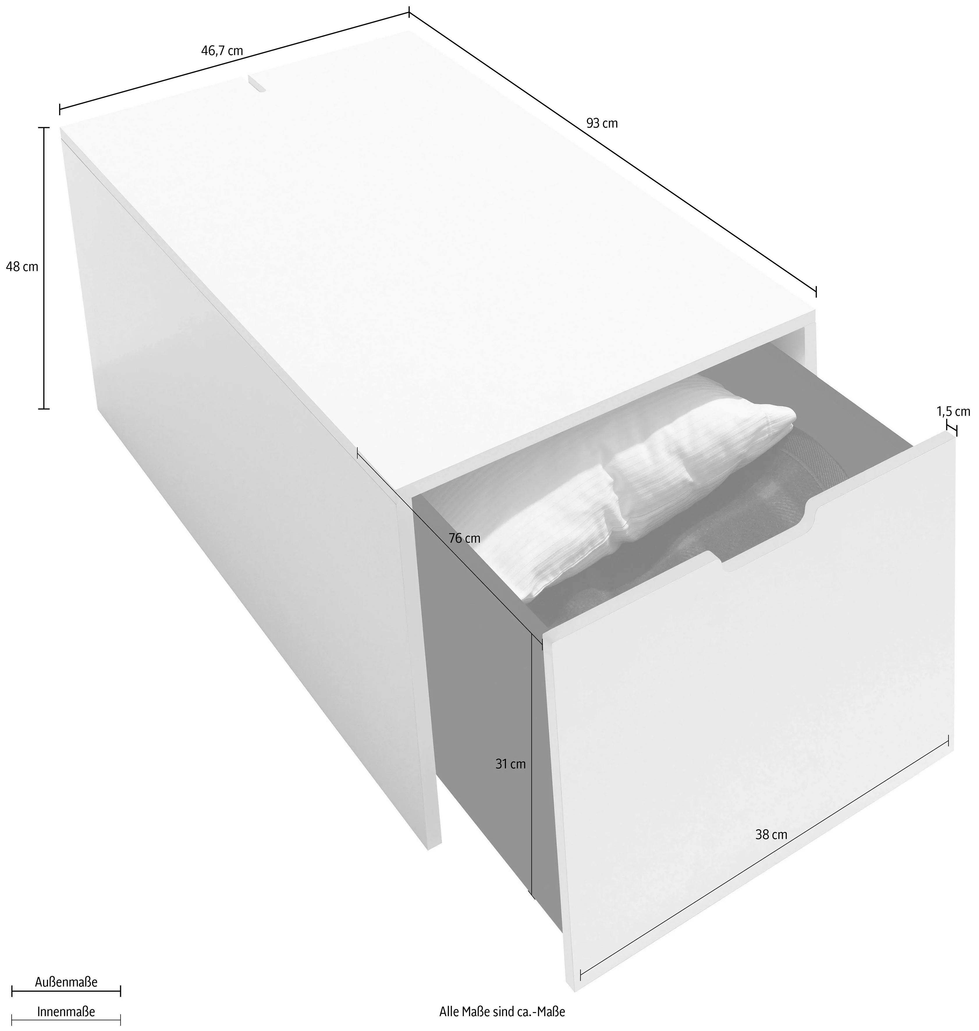 Müller SMALL LIVING Nachtkommode "16", KOMFORT, mit 4 Rollen, davon 2 mit F günstig online kaufen