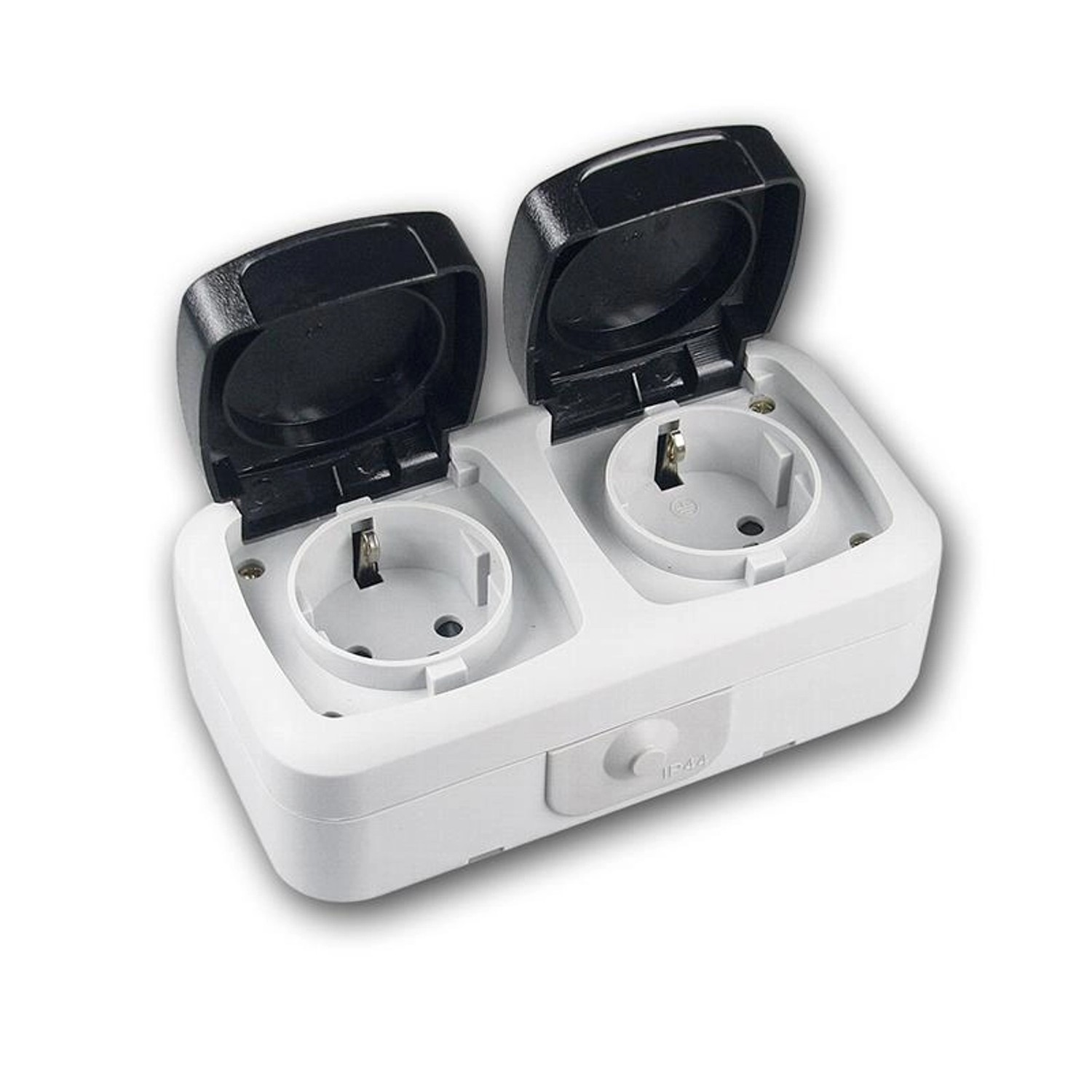 ChiliTec Feuchtraum Doppel Steckdose IP44 250V 16A günstig online kaufen